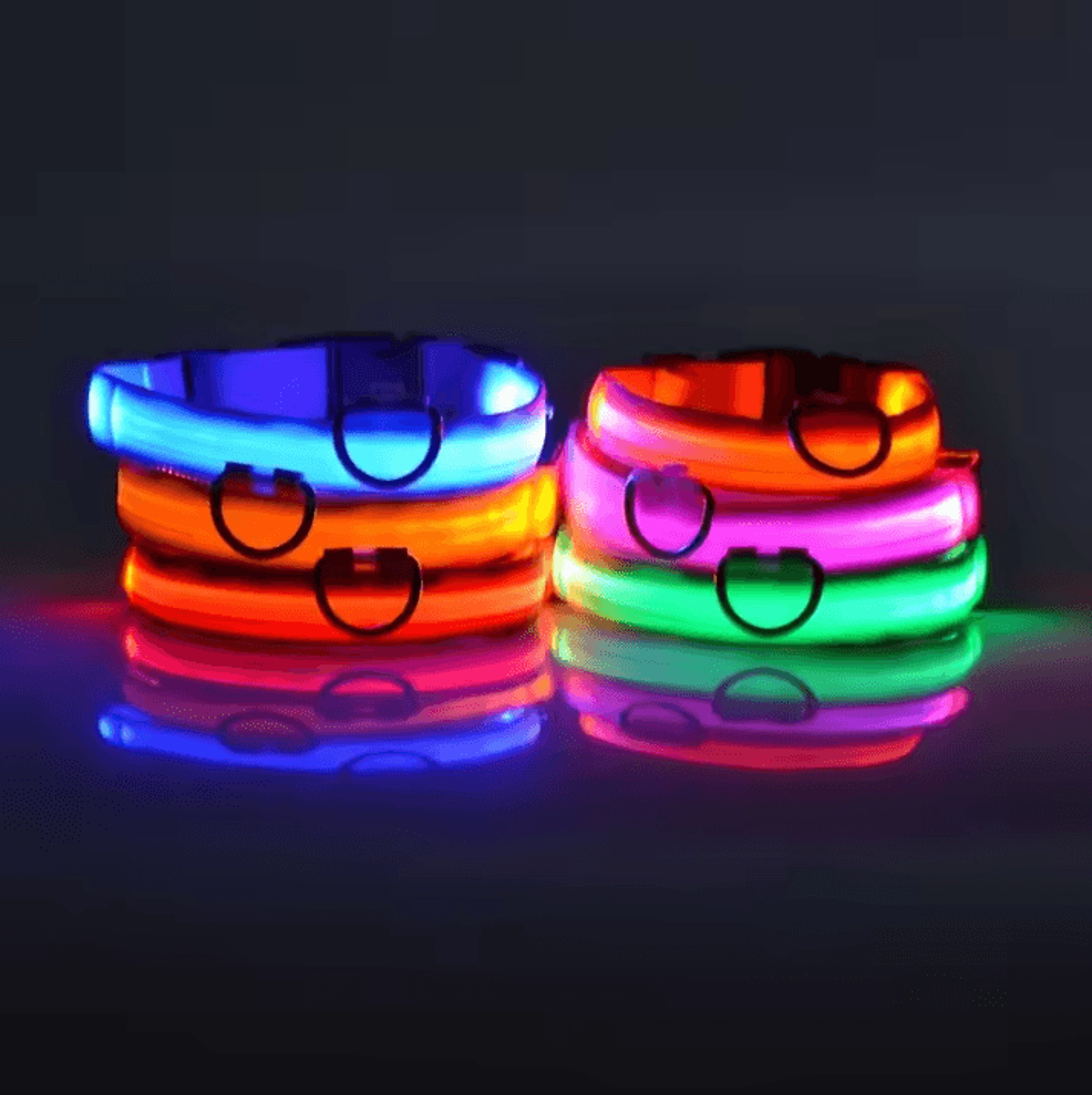 Nylon Luminous Dog Leash And Glow In The Dark Dog Collar  LED Safety Pet Leash For Night Walking 1