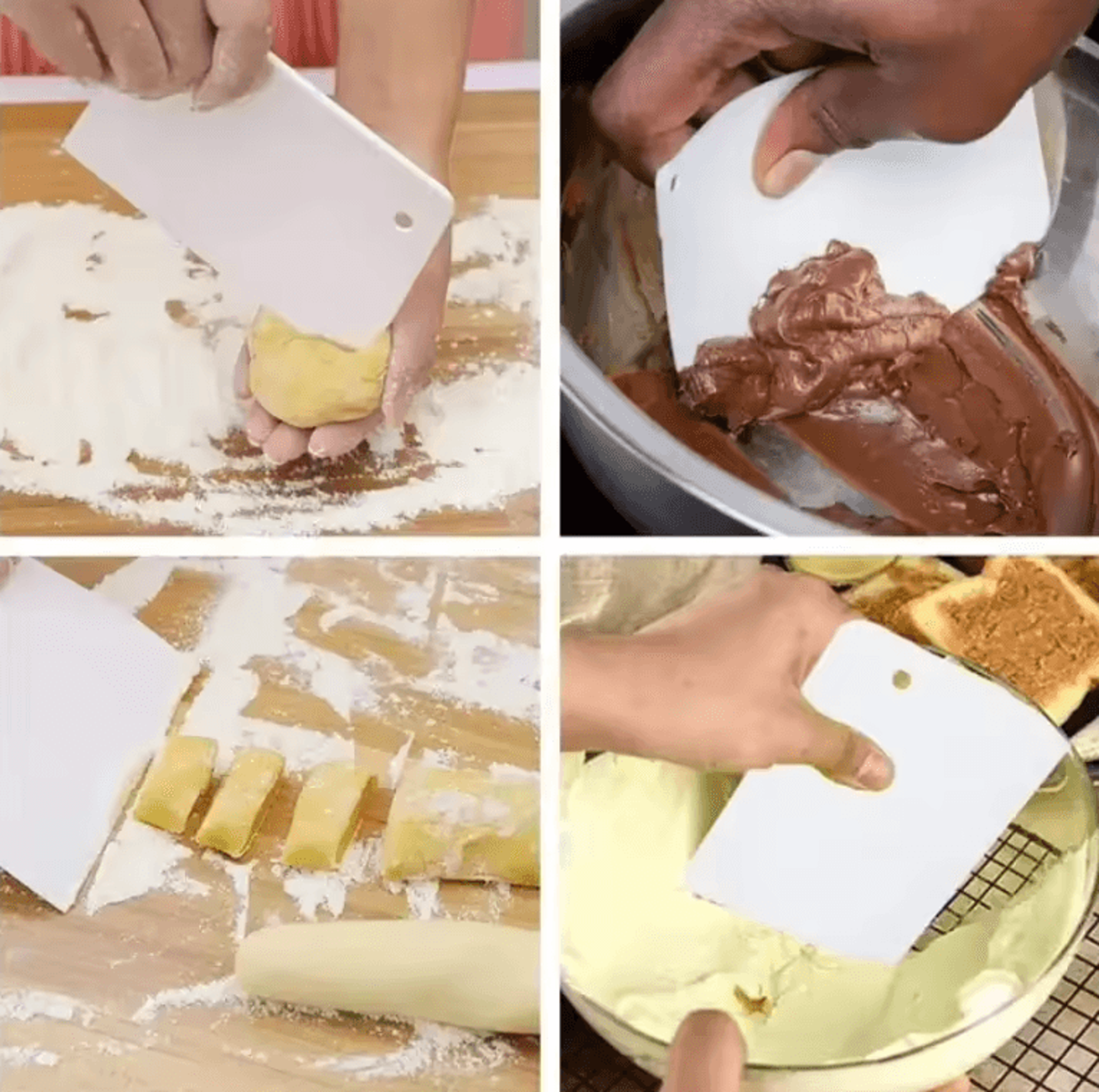 Multipurpose Dough Cutter Bowl Scraper  Multipurpose Pastry Tool And Kitchen Baking Spatula 4