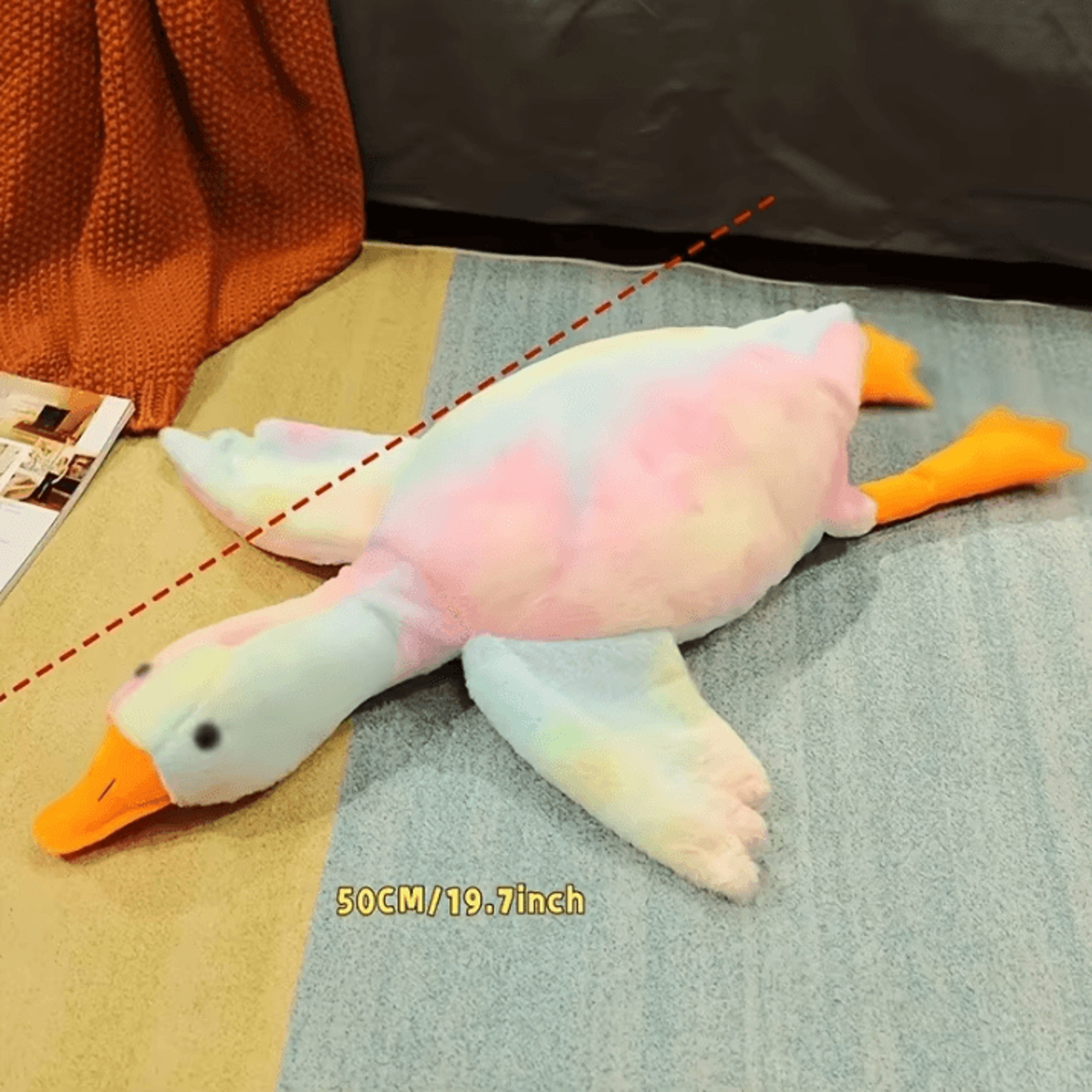 20Inch Plush Duck Toy For Pets  Anxiety Relieving Pet Toy For Cats  Dogs Soft Colorful Companion 3