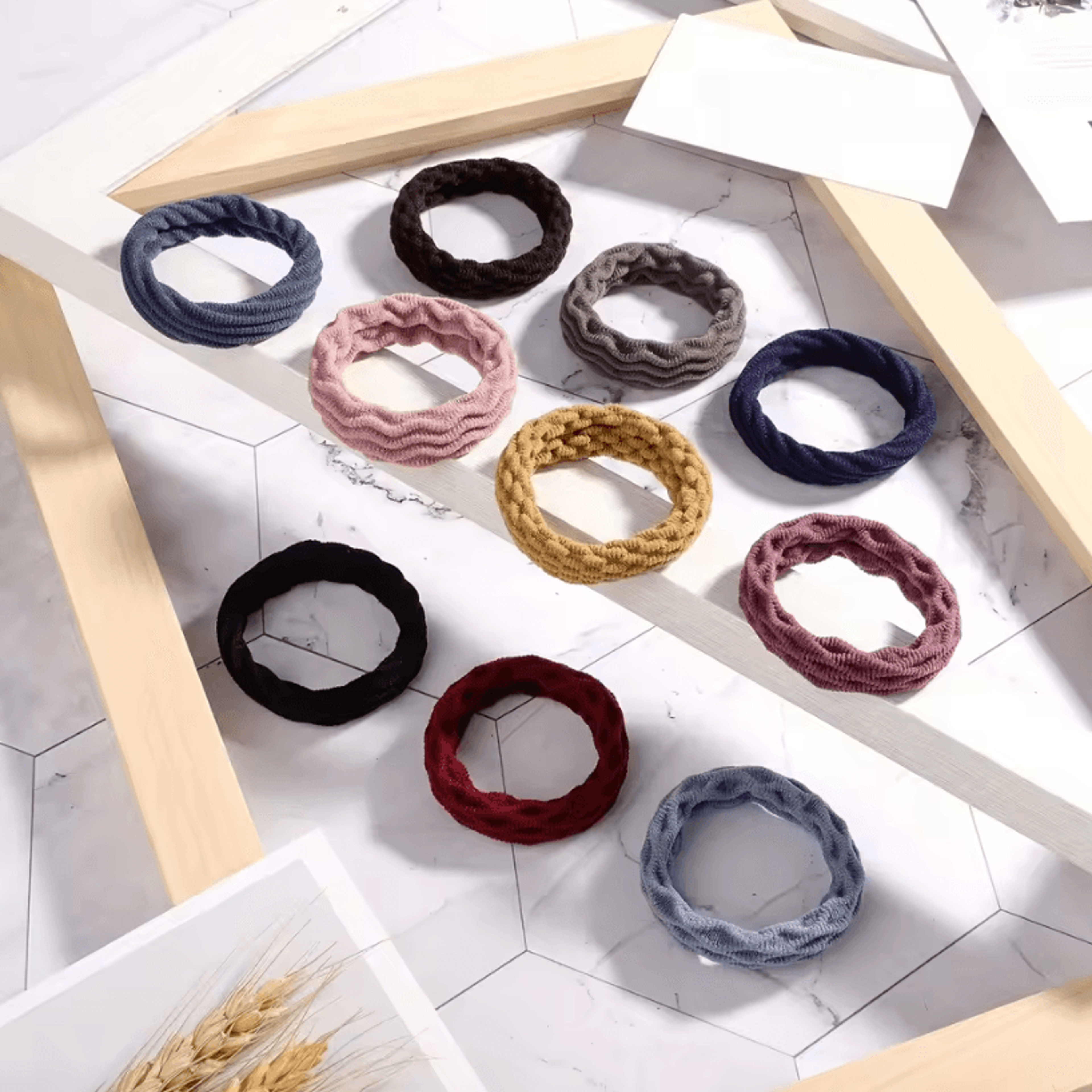 100Pack Elastic Hair Bands Random Color  Basic Hair Ties Scrunchies  Ponytail Holder Bands 4