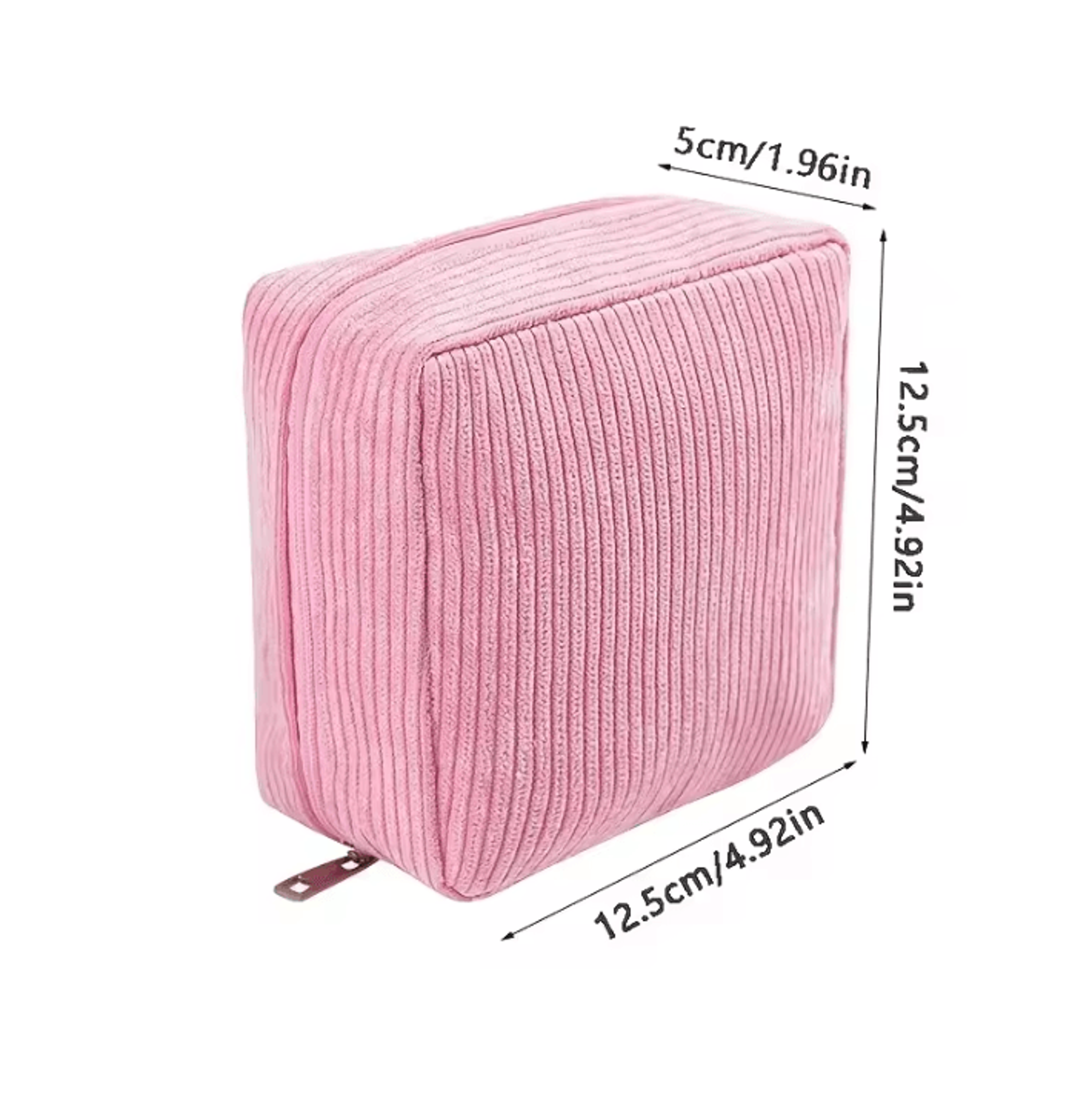 Makeup  Toiletry Storage Bag  Solid Color Sanitary Napkin Organizer Bag Large Capacity Travel Pouch 4