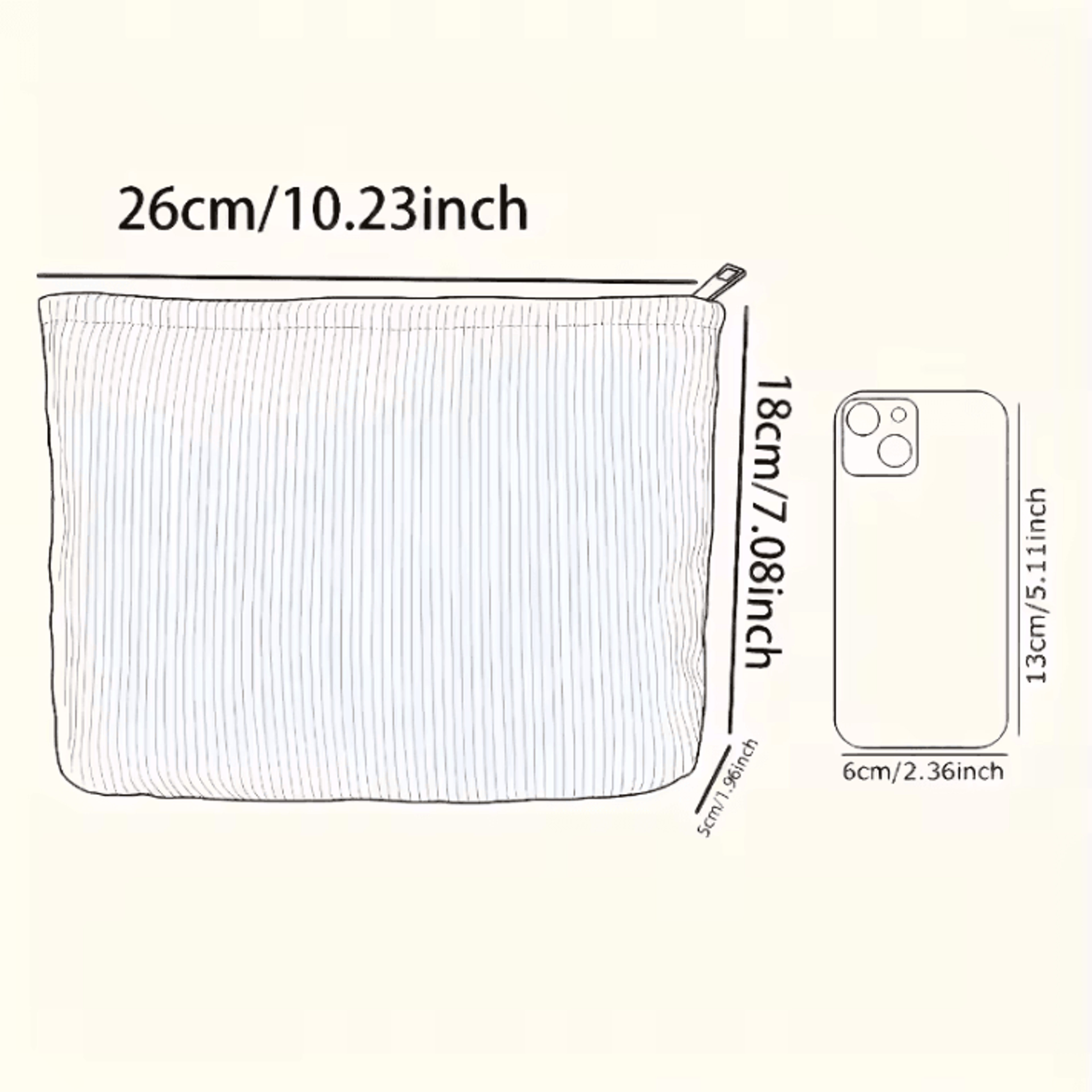 Floral Printed Makeup Bag  Minimalist Corduroy Travel Cosmetic Storage Bag Lightweight Multifunctio 5