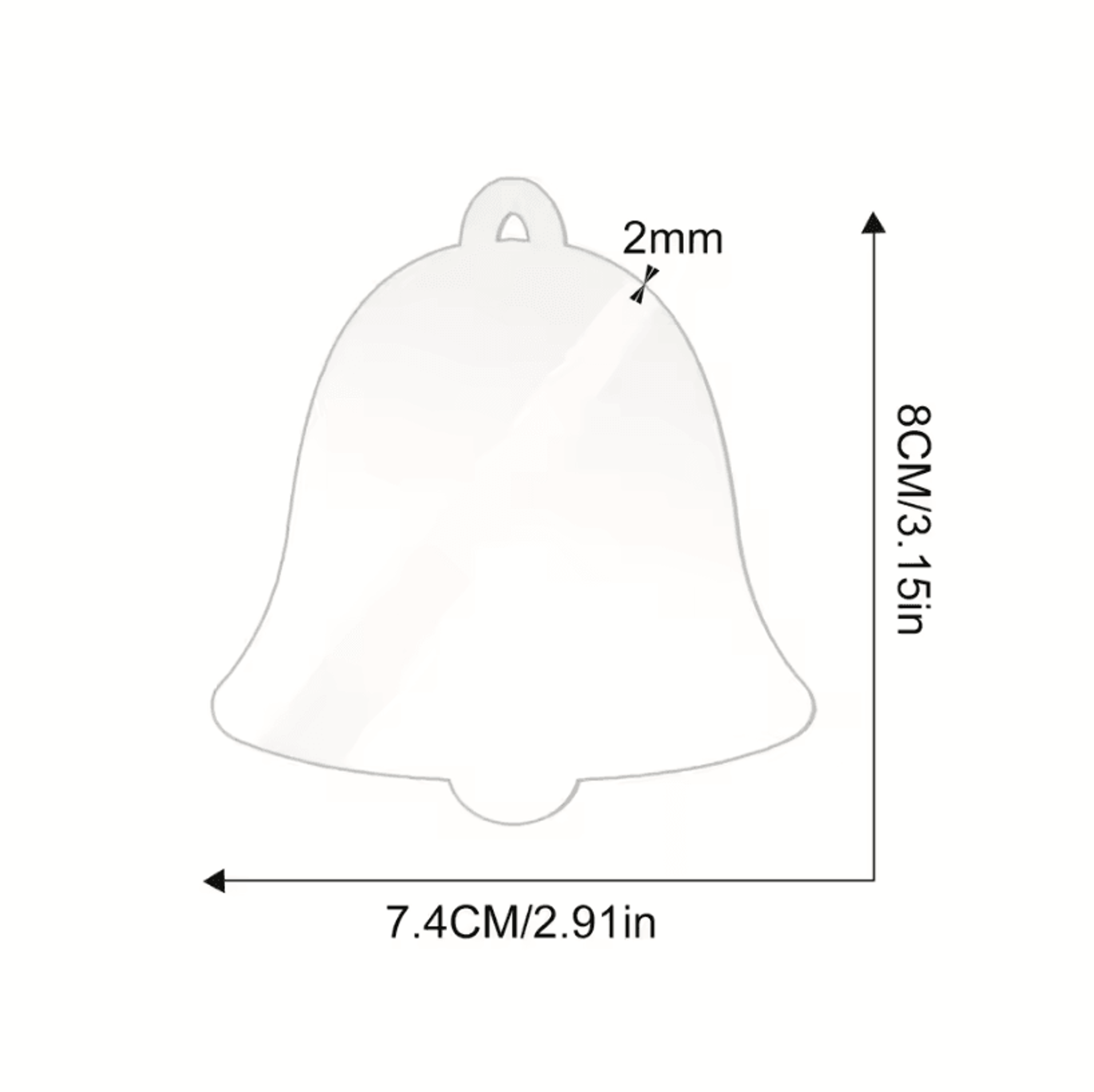 10Pcs Clear Acrylic Christmas Ornaments  DIY Holiday Decorations  Blank Acrylic Hanging Ornaments F 5