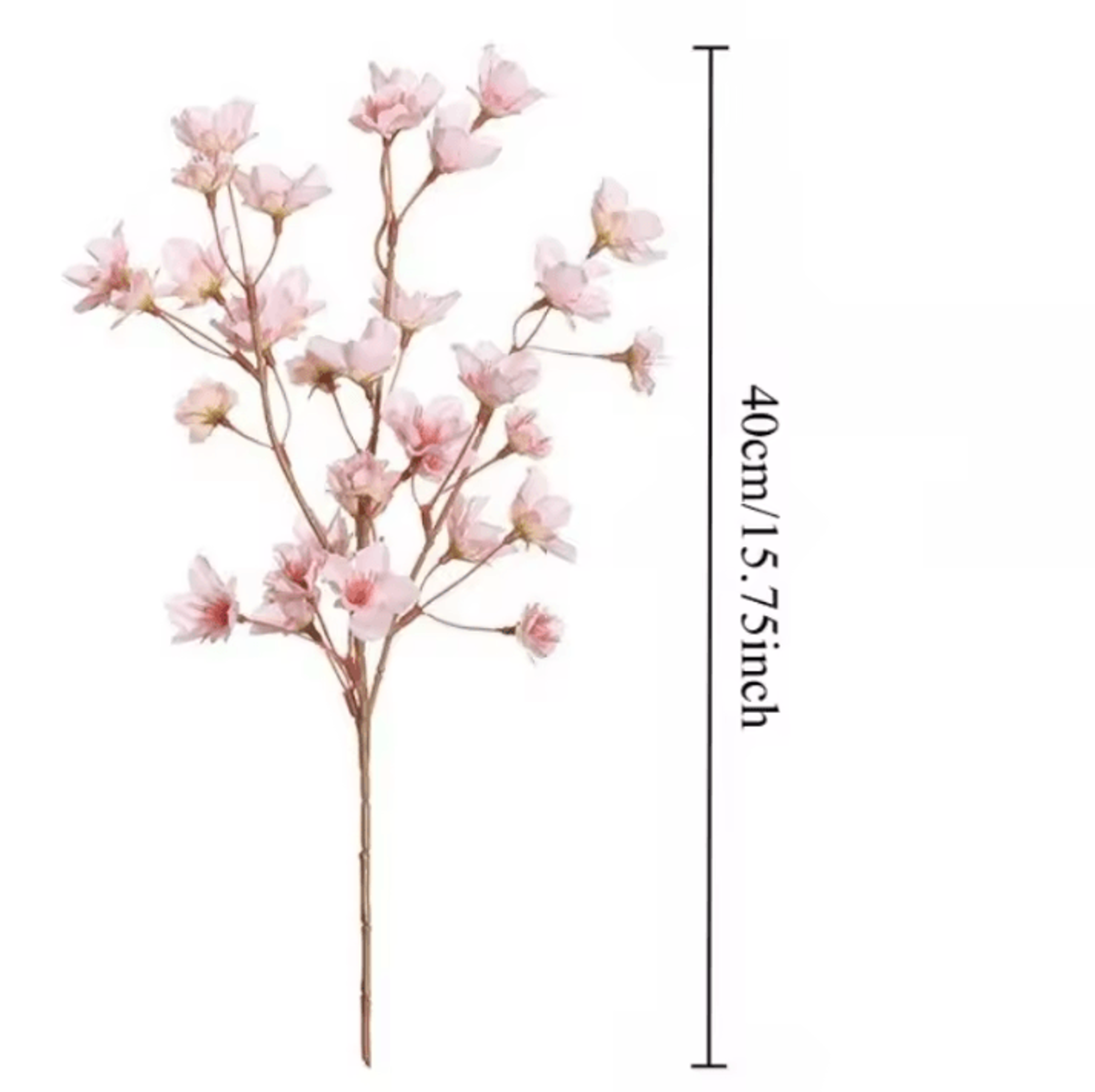 2Pcs Artificial Cherry Blossom Branches  Faux Flower Bouquet Decor For Spring Wedding Bedroom  Gard 5