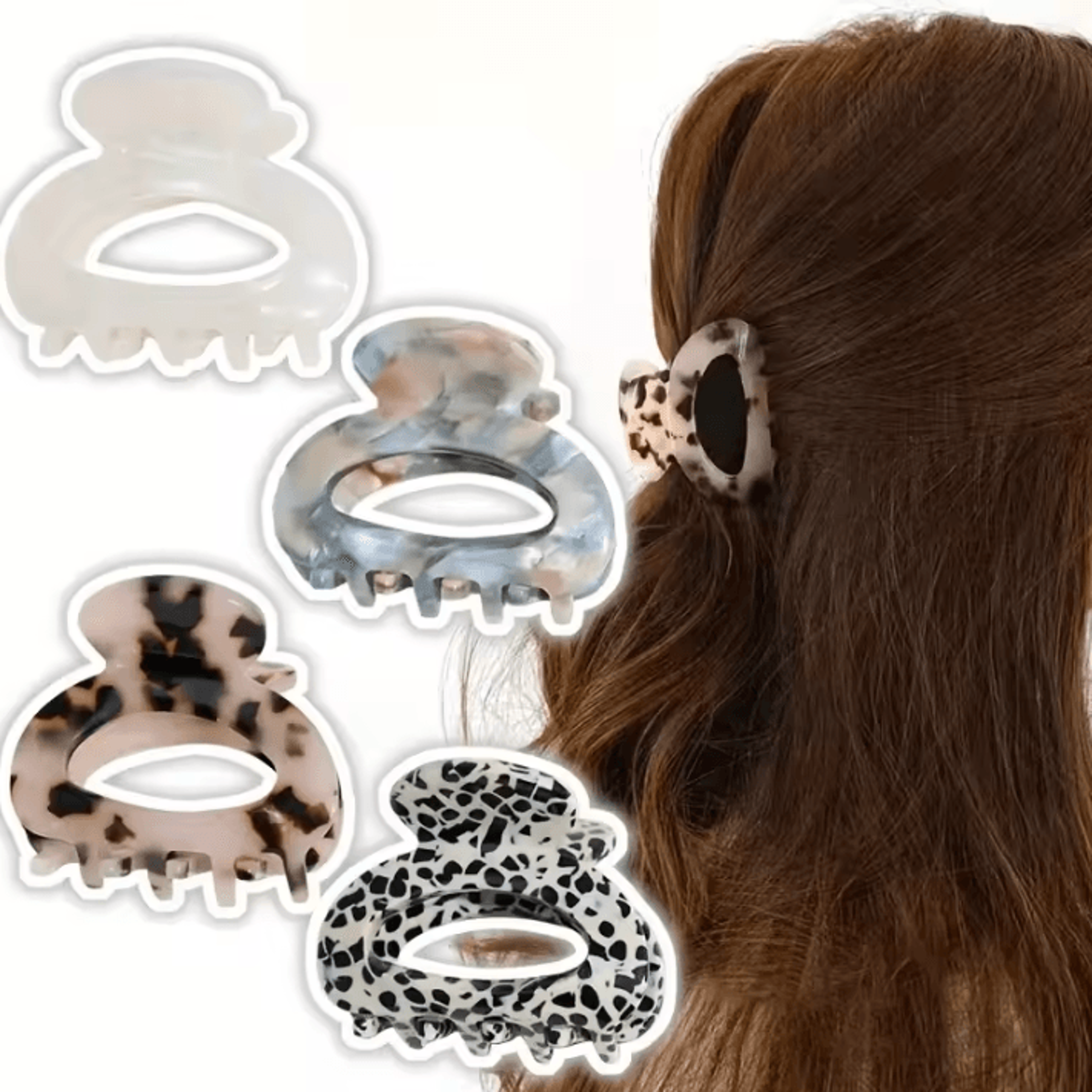 Elegant Oval Hair Claw Clip  Womens Hair Claw With Secure Grip Hair Clip For Sophisticated Style 1