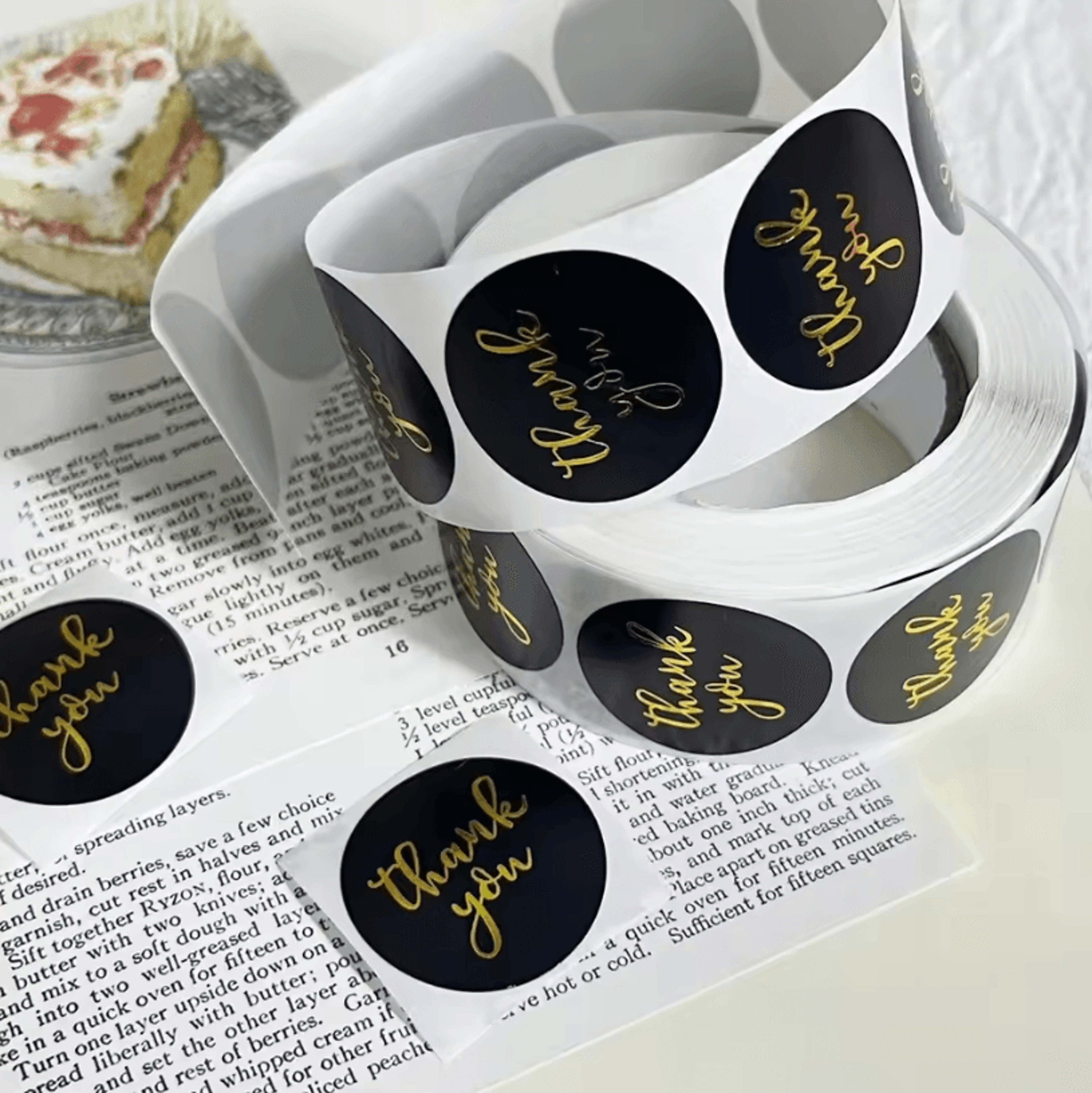 500Pcs Thank You Stickers  Kraft Paper Sticker Rolls With Cute Thank You Seal Labels For Party Favo 8