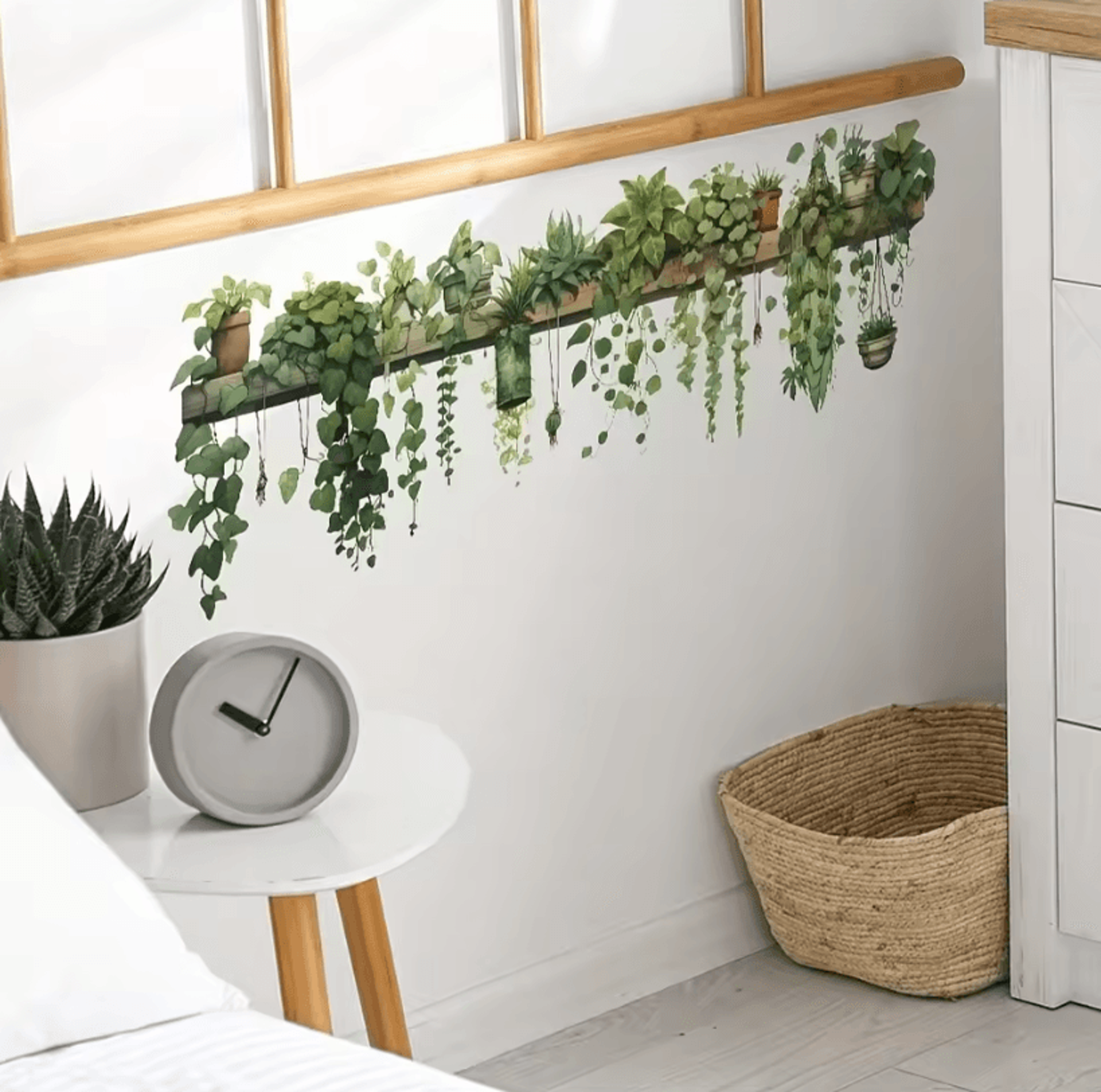Chic Plant Vine Wall Decal Removable Vinyl Wall Sticker For Living Room Wall Decor  Bedroom Entrywa 3