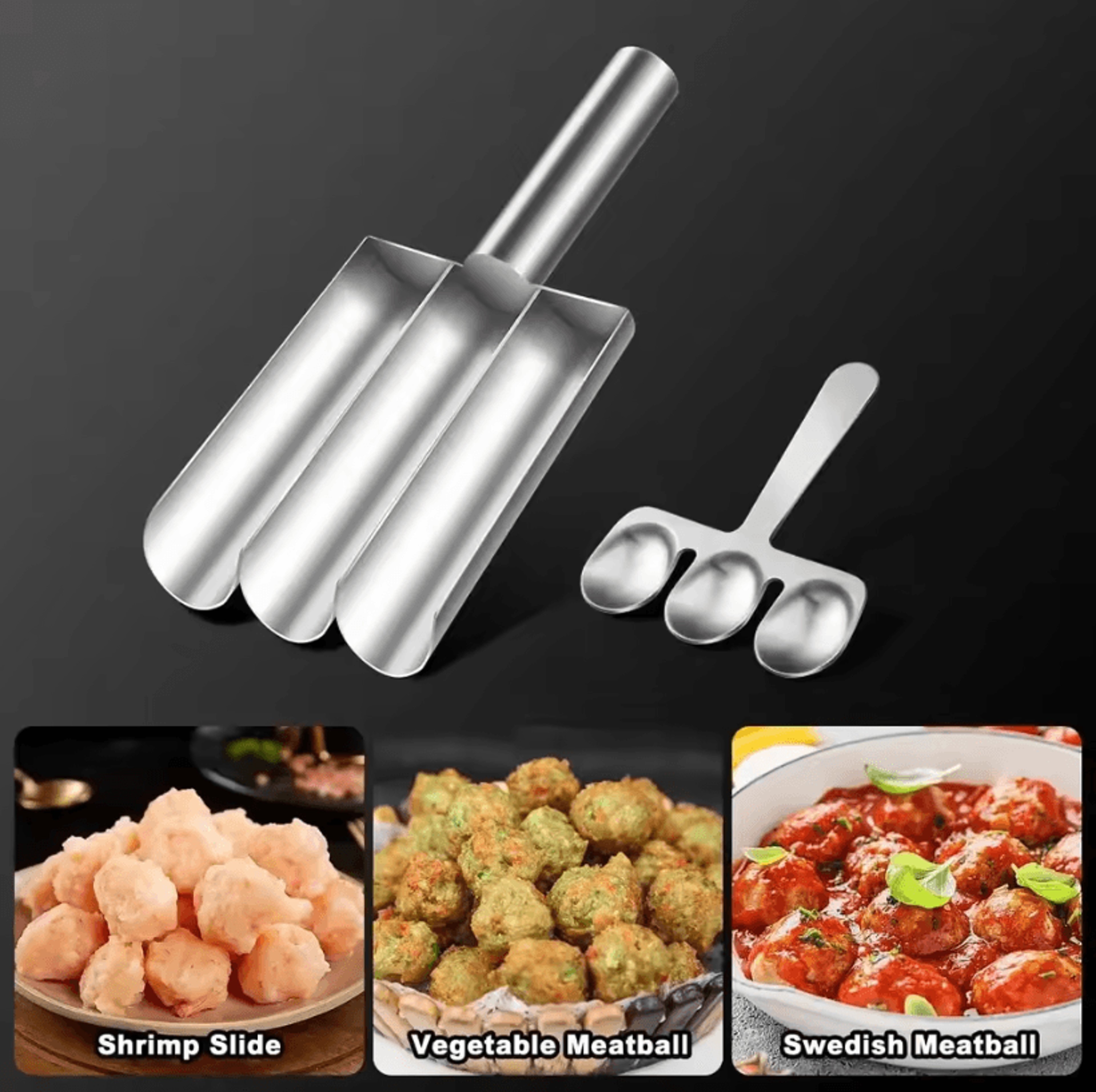 EasyRelease NonStick Meatball Maker  EasyRelease Meatball Spoon  Manual Kitchen Tools For Effortles 3