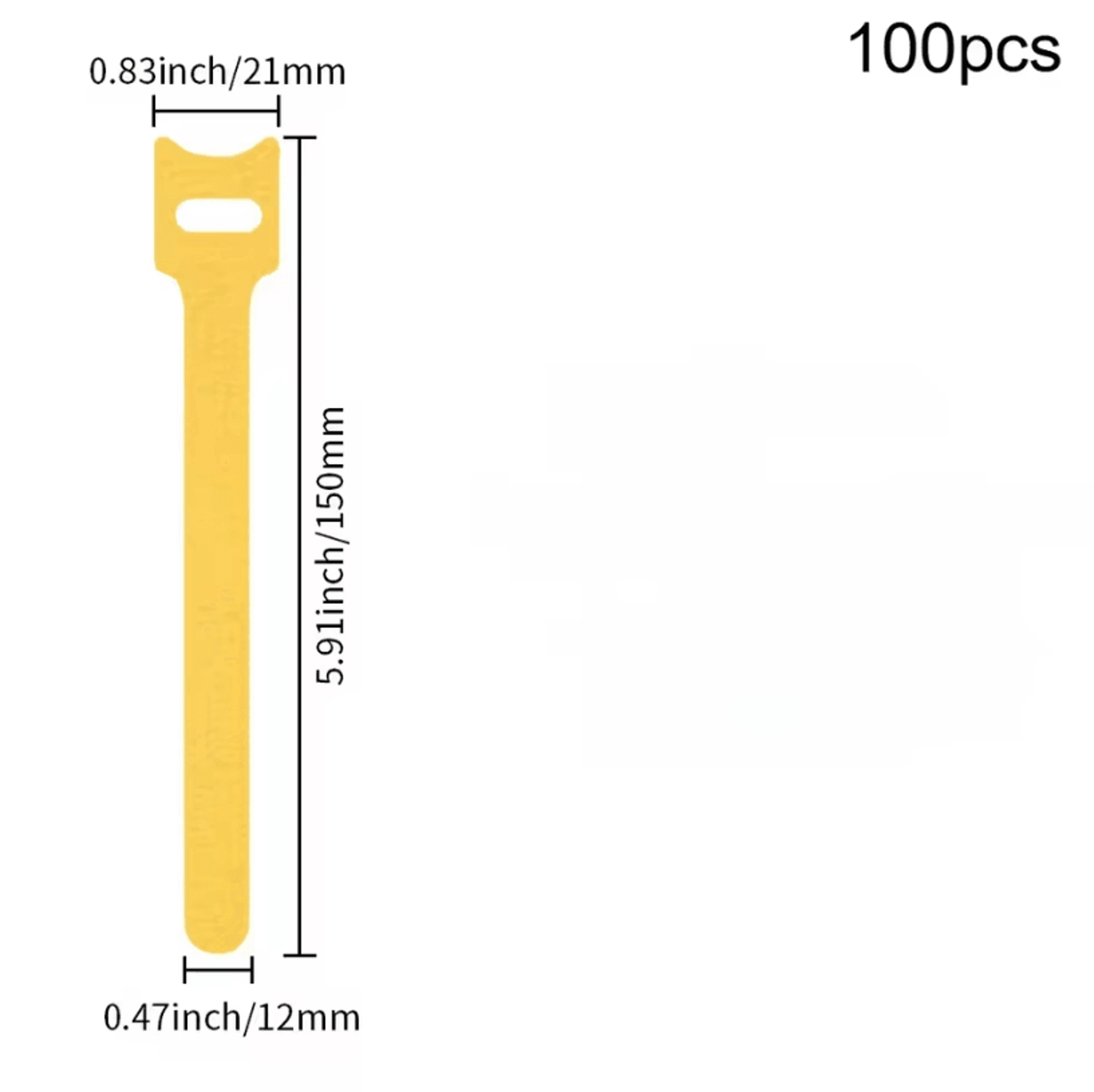 100Pcs Reusable Cable Ties  Hook And Loop Fastening Straps For Wire Organizers And MultiPurpose Cab 10