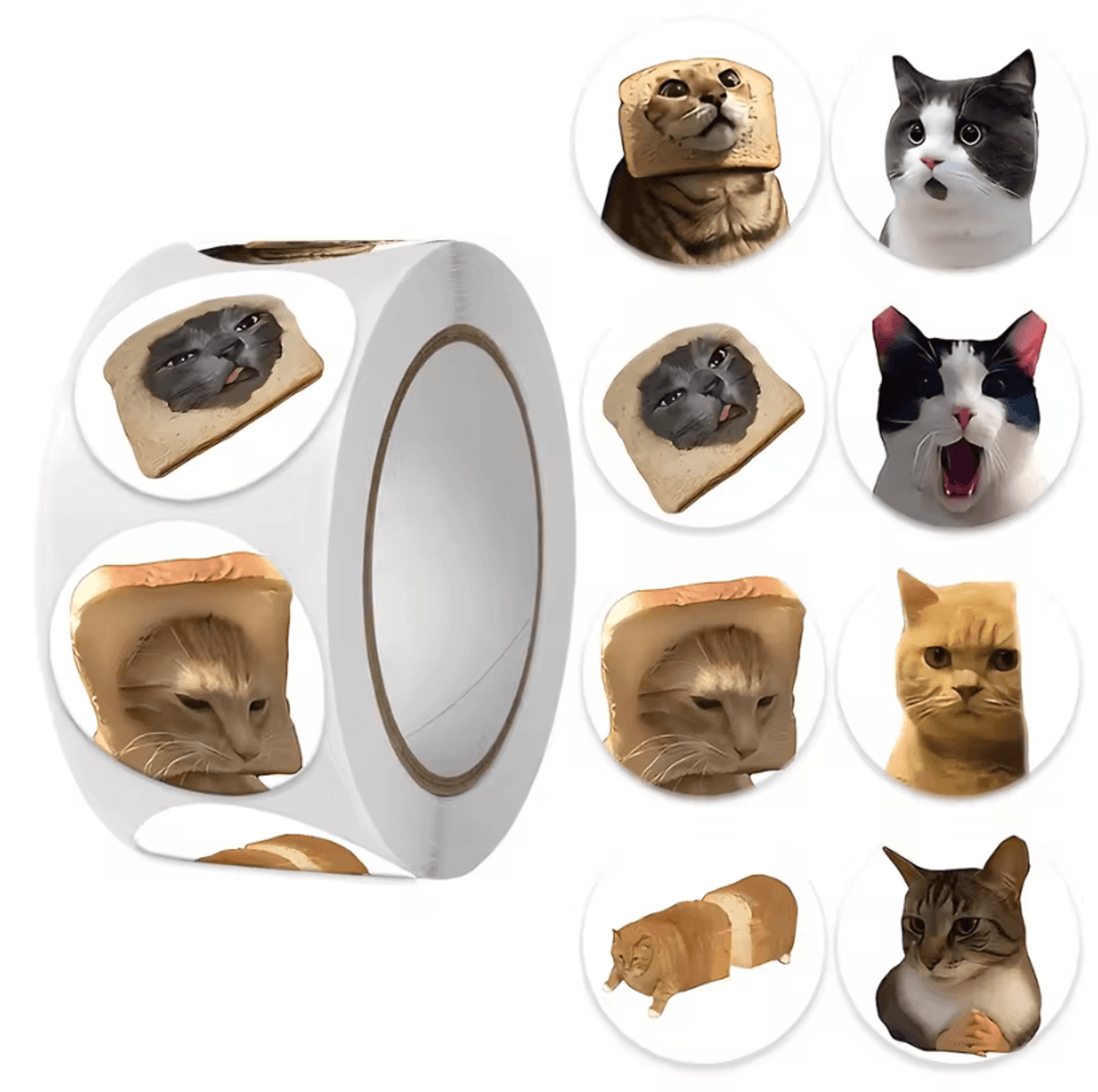 500Pcs Cartoon Cat Stickers  Meme Sticker Pack For Planner  Scrapbooking Stickers And Cat Lover Gif 6