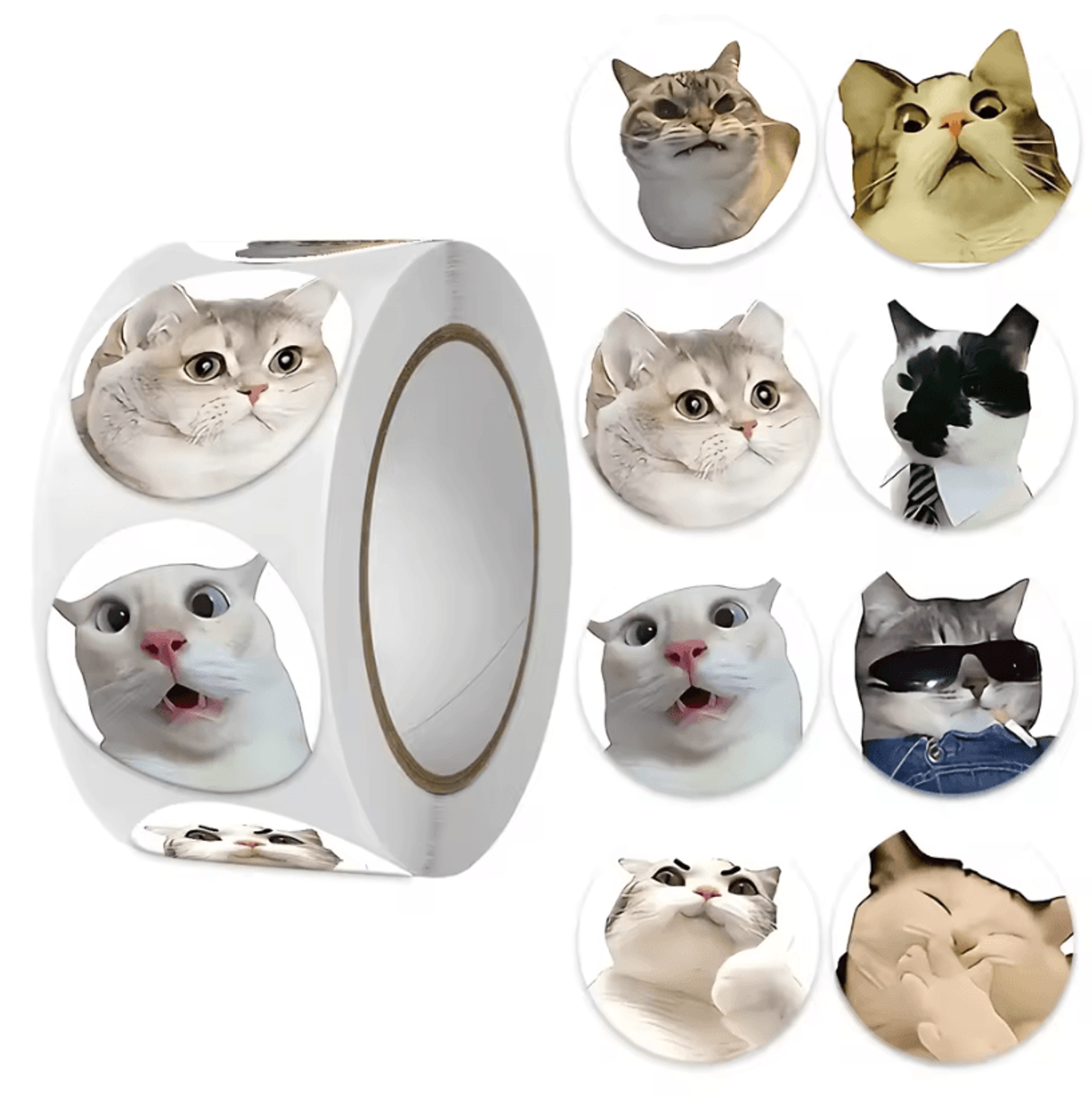 500Pcs Cartoon Cat Stickers  Meme Sticker Pack For Planner  Scrapbooking Stickers And Cat Lover Gif 10