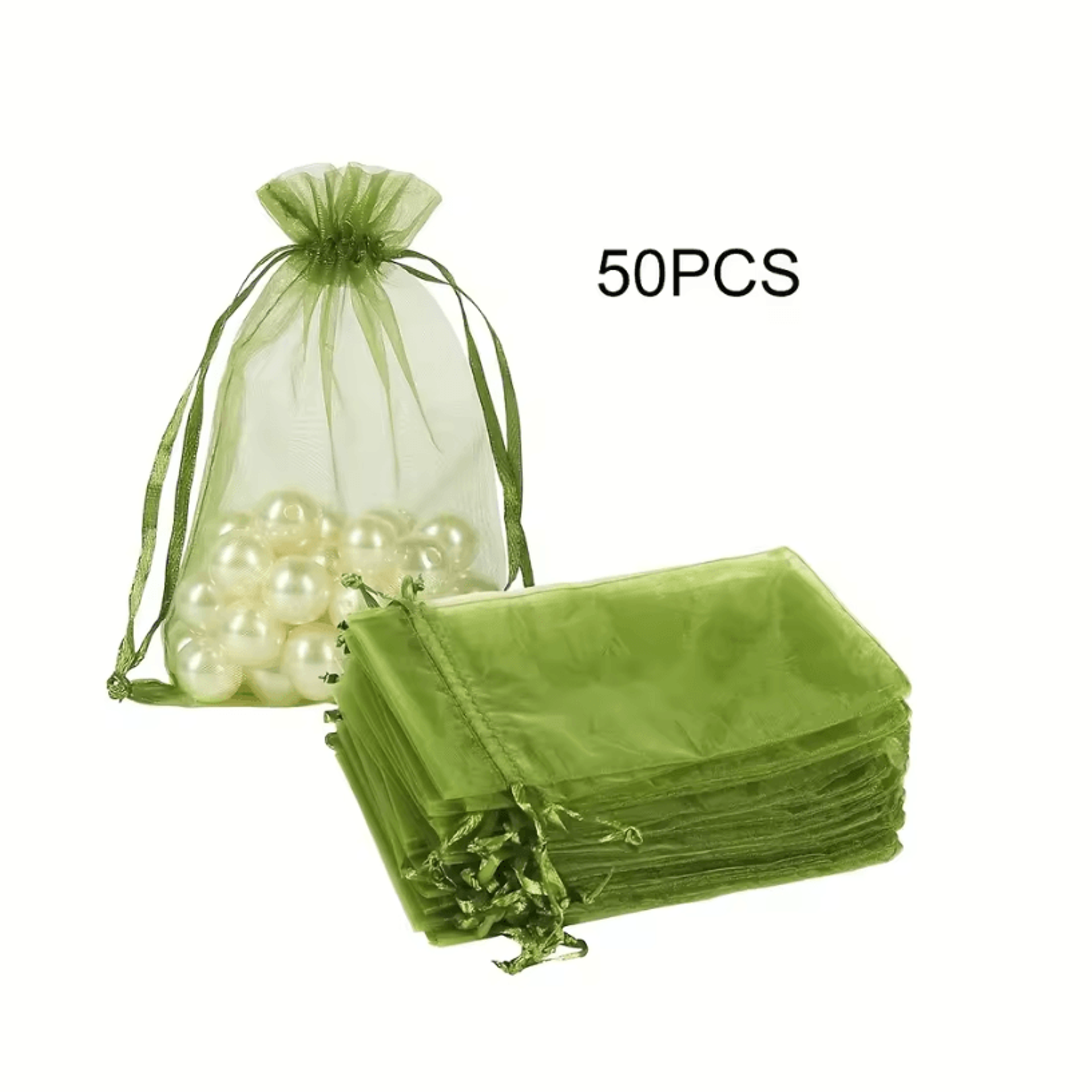 50Pcs Organza Drawstring Bags 394 By 591 In  Sheer Fabric Gift Pouches For Wedding Favor Bags 1