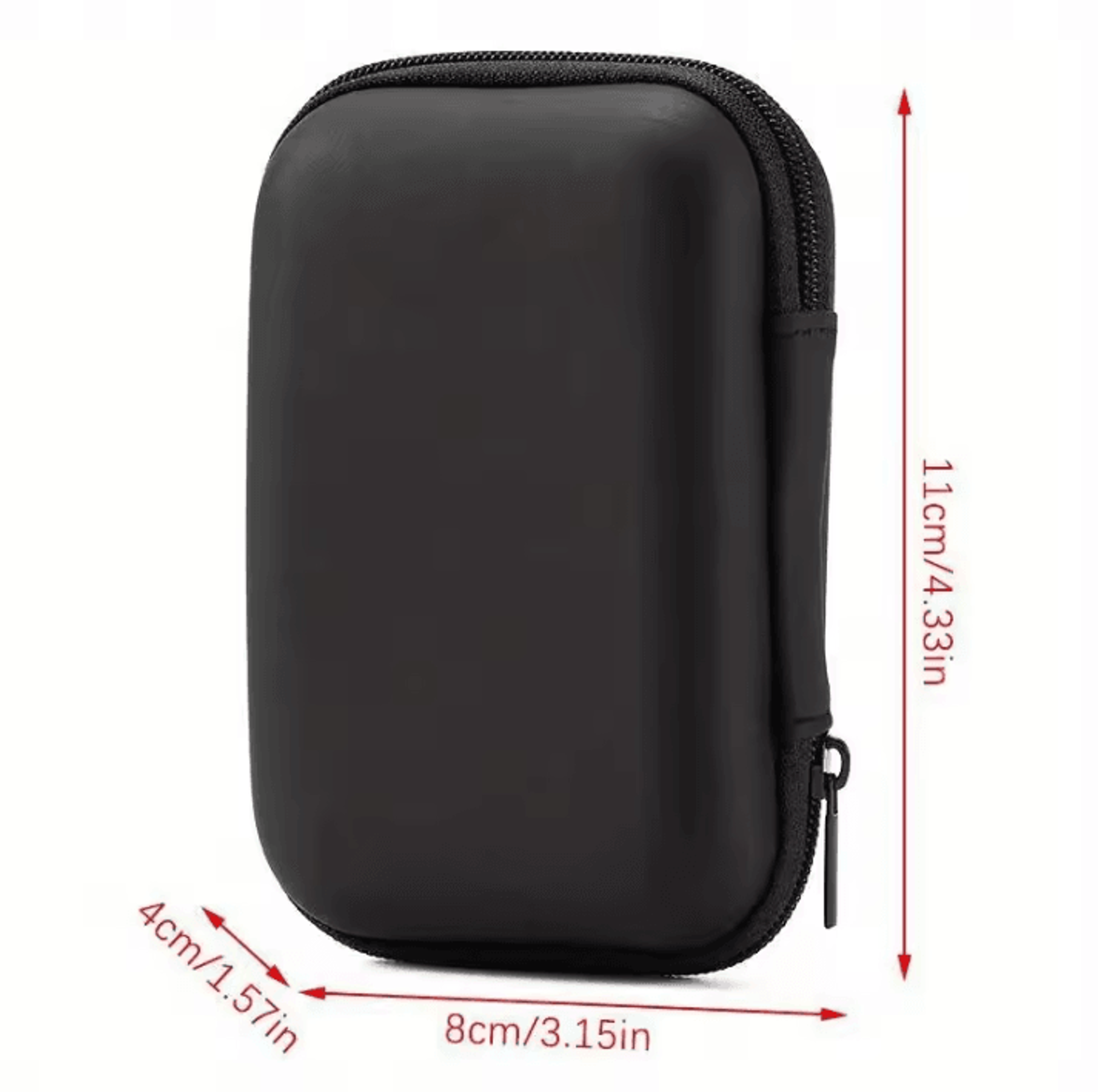 2Pcs Black Card Storage Box  Square Zipper Organizer Bag For Game Card Protector And Home Office St 4