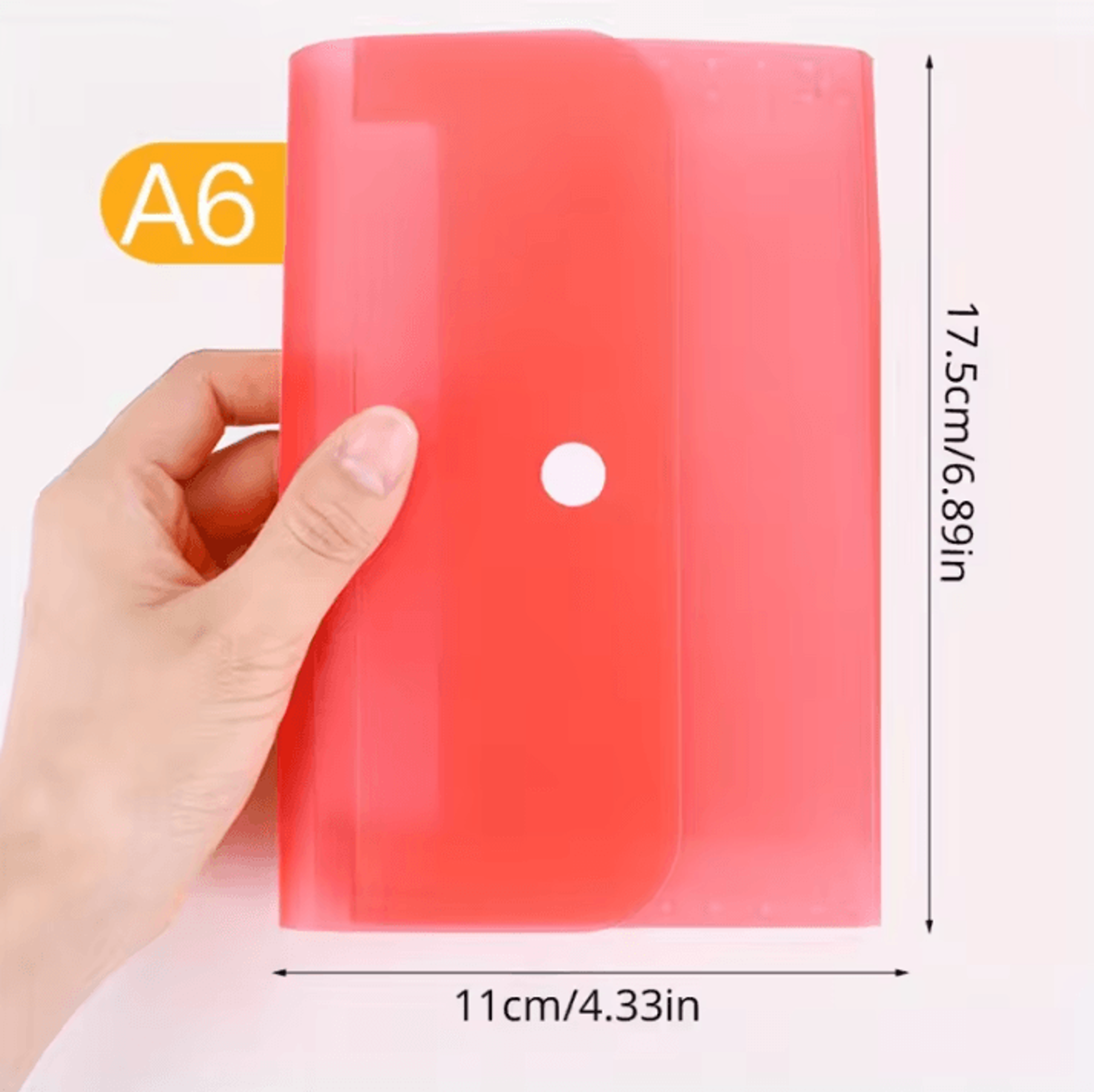 A6 Portable File Folder  Expanding Document Organizer With Card Holder File Wallet Plastic Pouch 5
