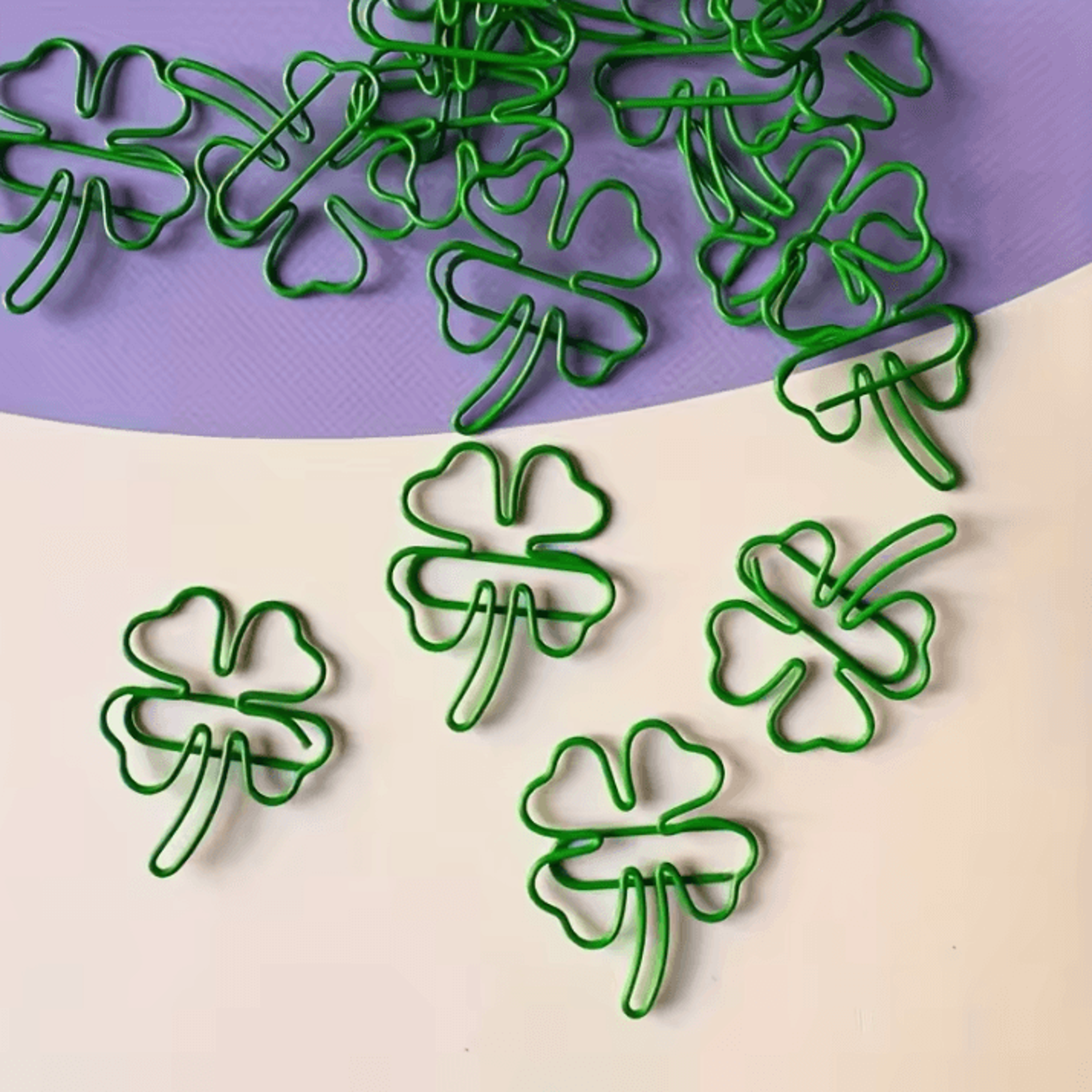 25 Piece Cute Paperclips  FourLeaf Clover Clips For Binder Clip School Supplies And Scrapbook Decor 0