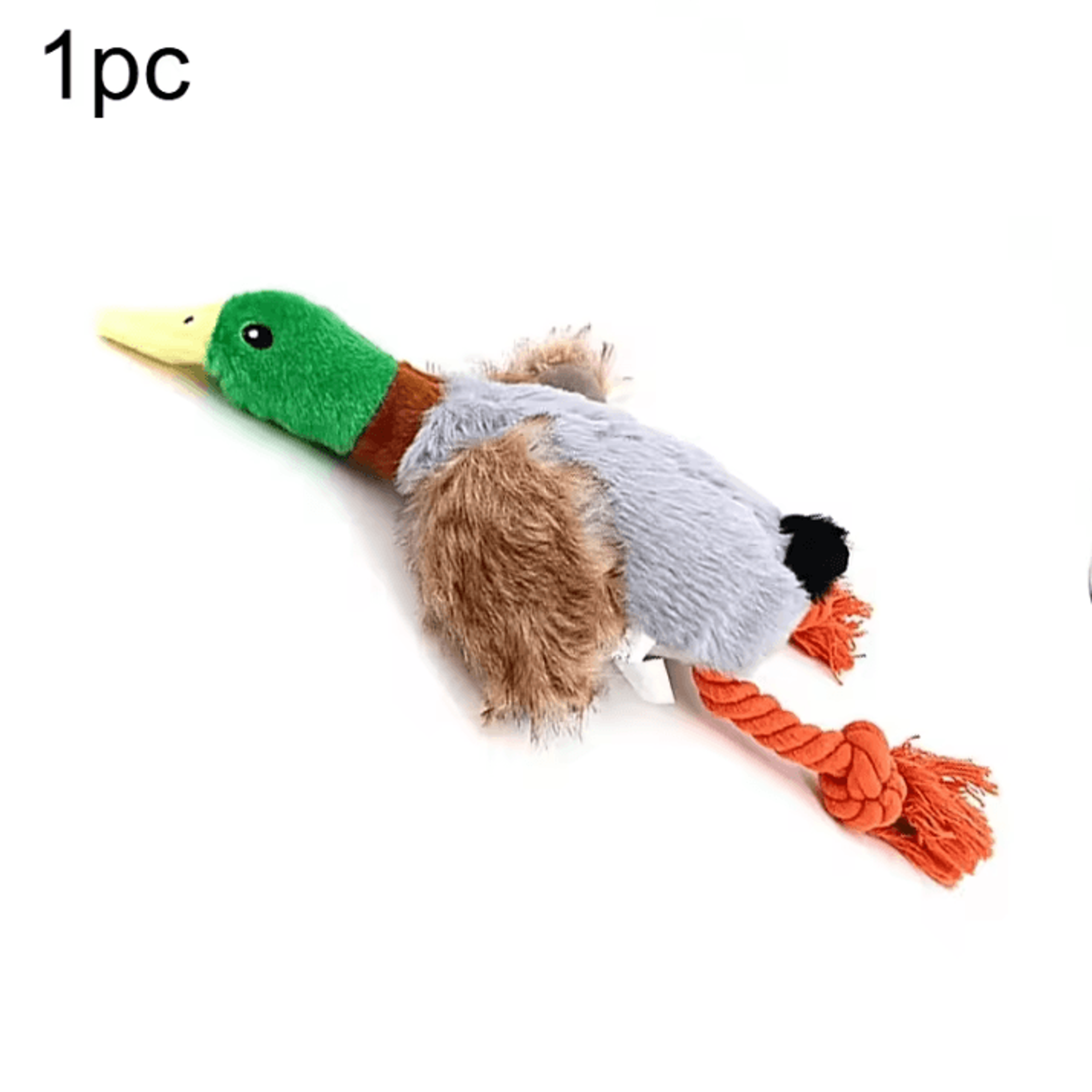 Plush Squeaky Dog Toy Cute Duck With Rope For Chewing And Tooth Cleaning Pet Accessories 6