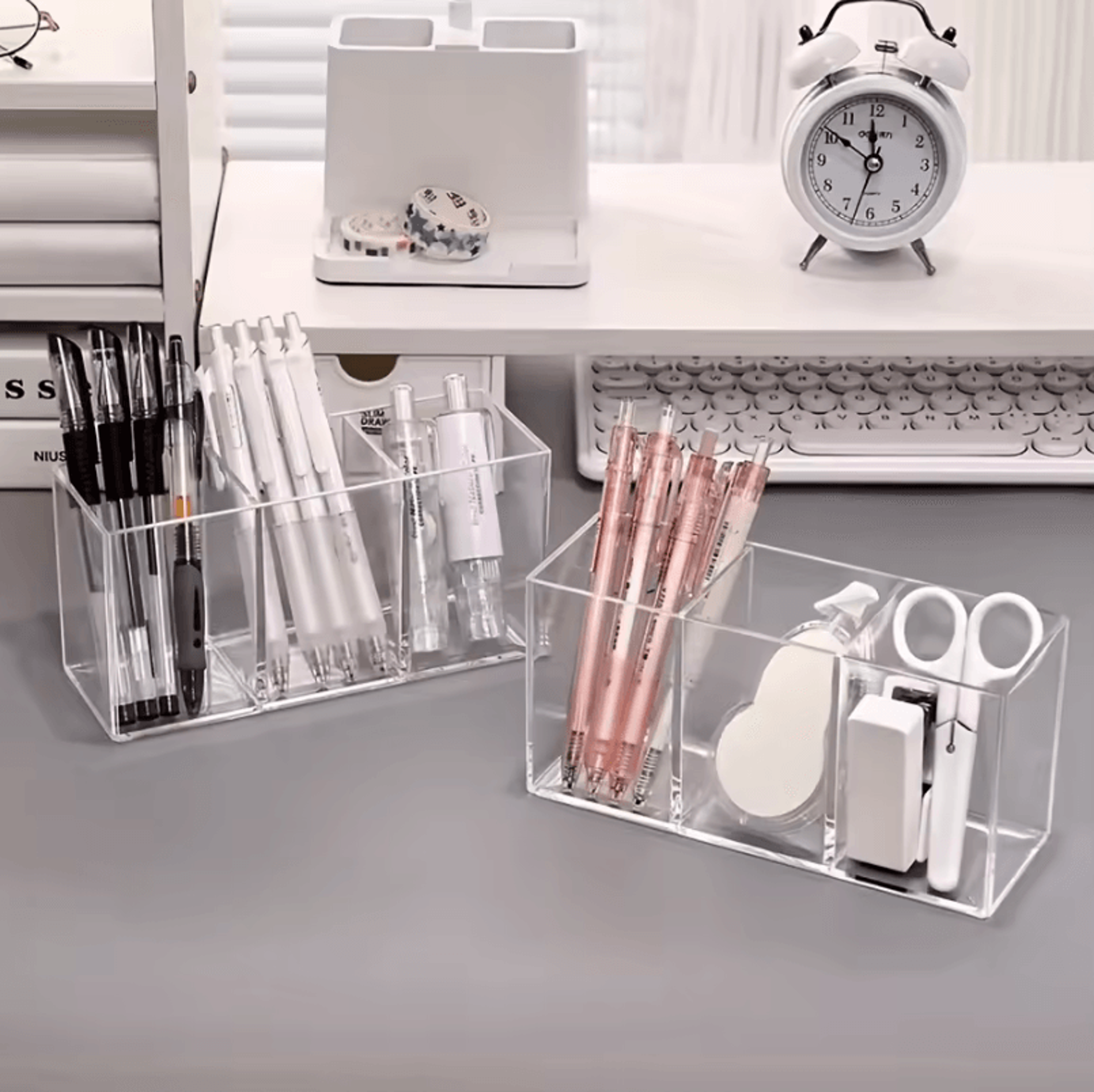 1pc Transparent Transparent Makeup Organizer Cosmetic Storage Holder For Lipstick Brushes Skincare  0