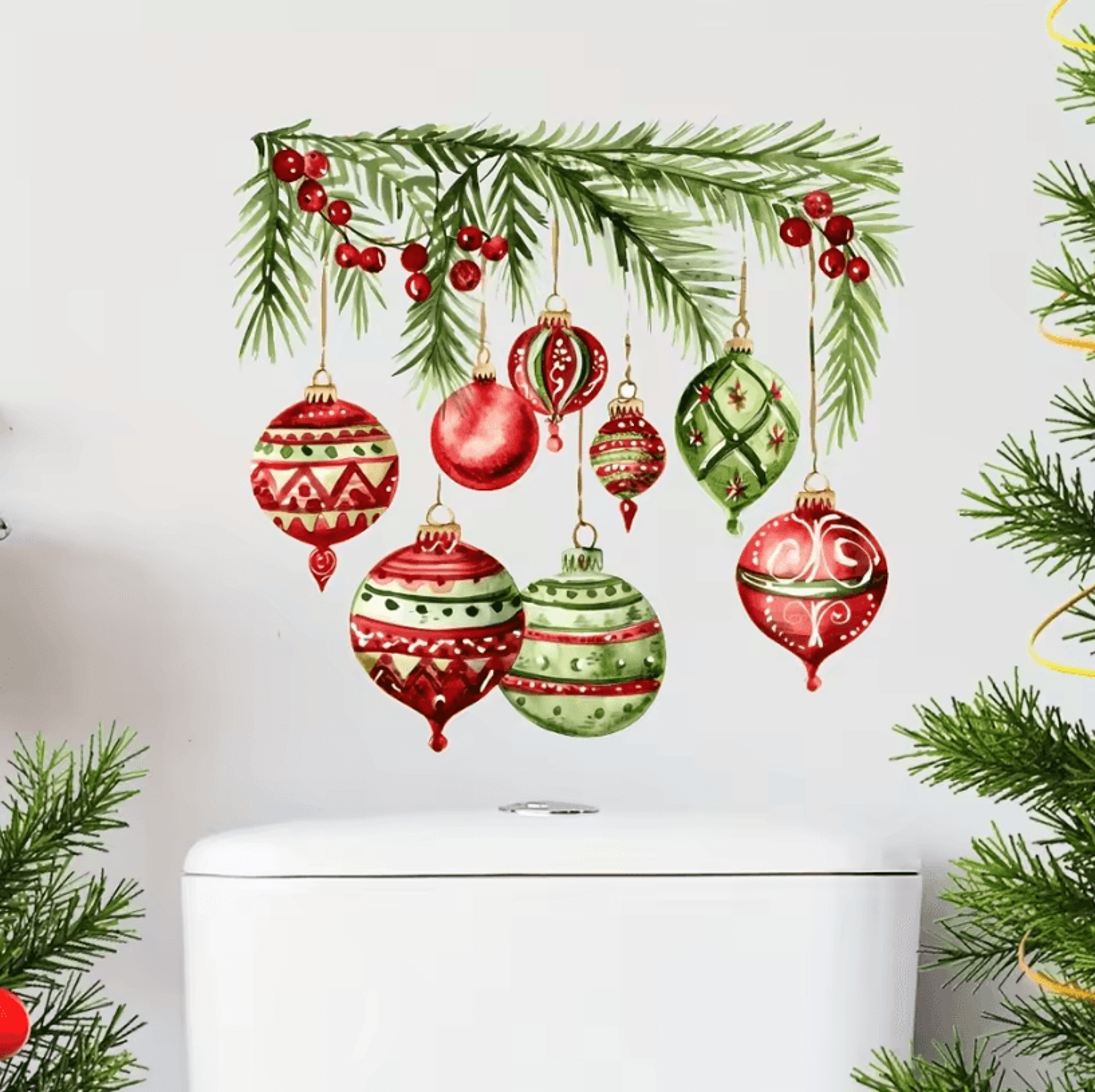 Christmas Christmas Toilet Stickers Reusable SelfAdhesive PVC Bathroom Decals For Toilet Lid And Ho 4
