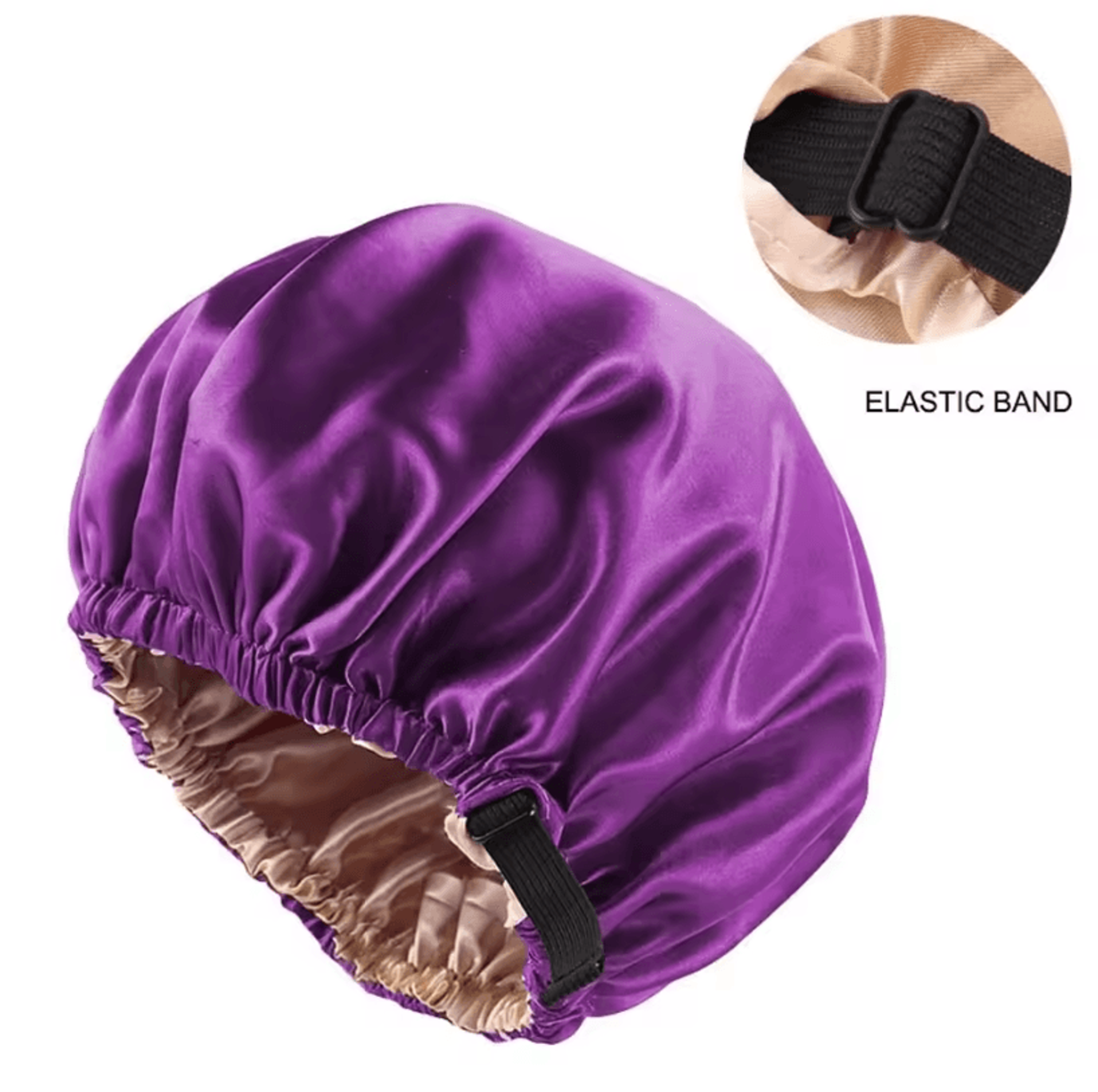 Satin Hair Cap For Sleeping Silk Night Hair Care Hat With Adjustable Button Headwear 1