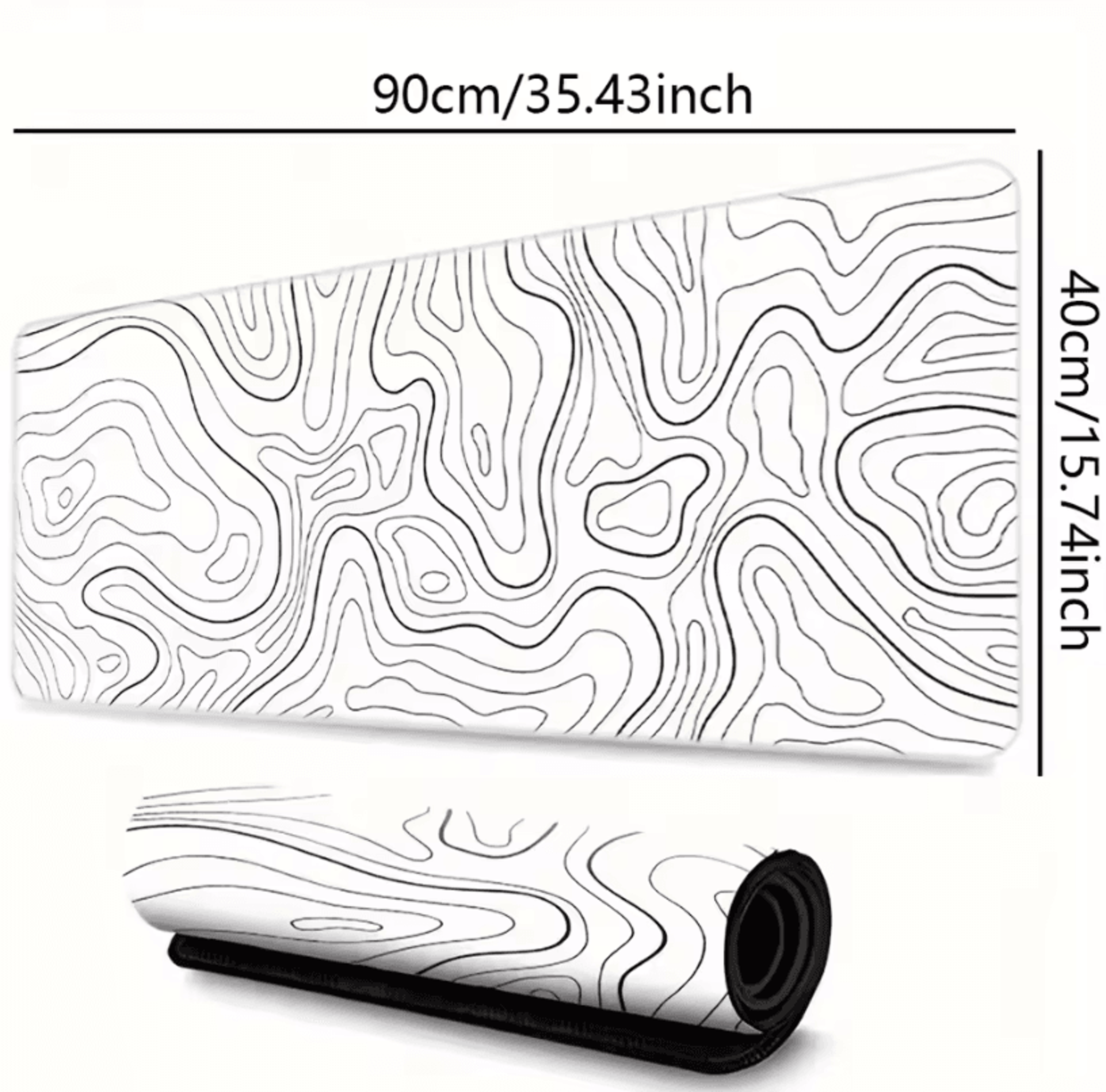Extended Desk Mouse Pad With Stitched Edges And Non Slip Rubber Base For Desk And Gaming 9