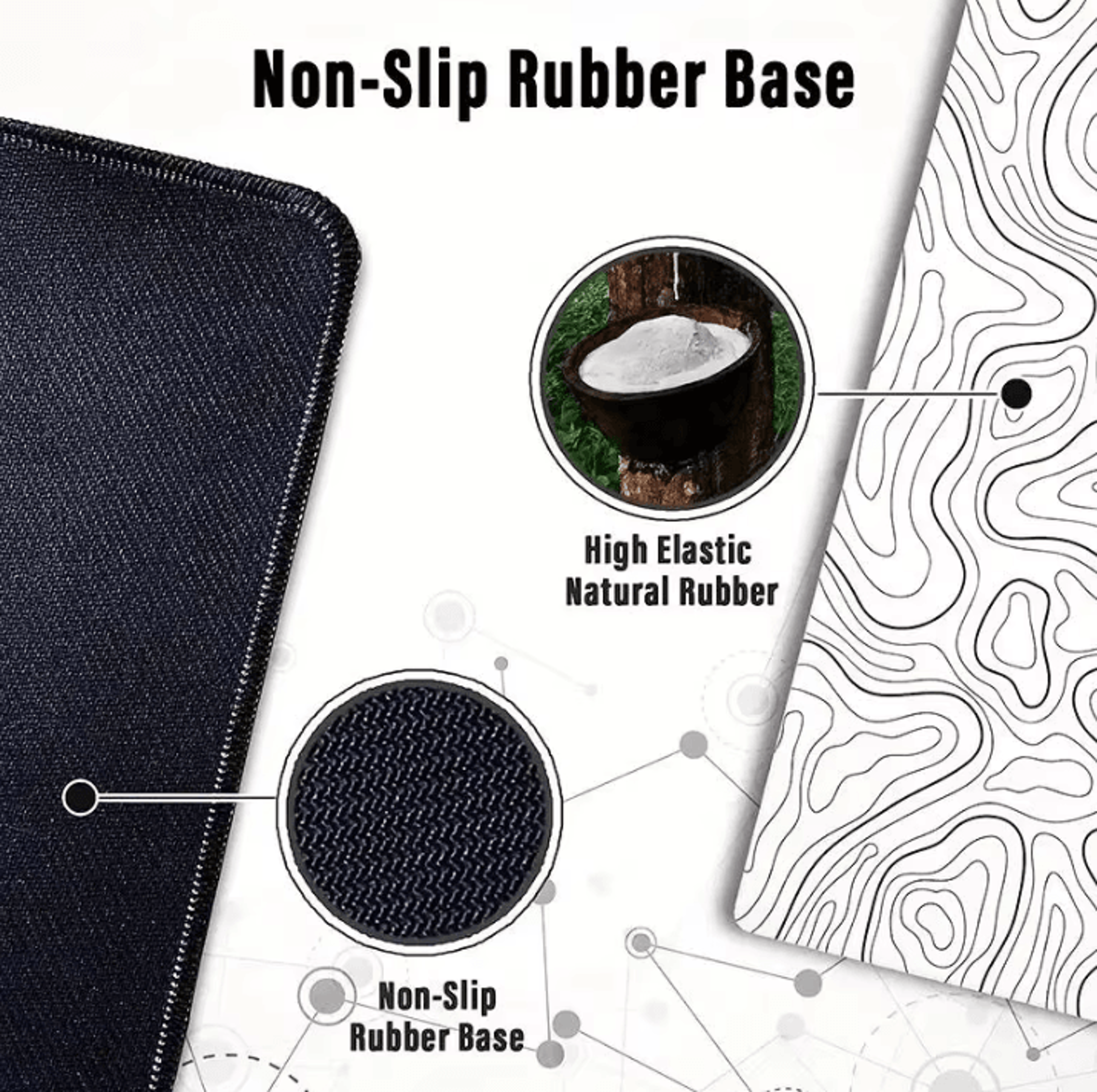 Extended Desk Mouse Pad With Stitched Edges And Non Slip Rubber Base For Desk And Gaming 3