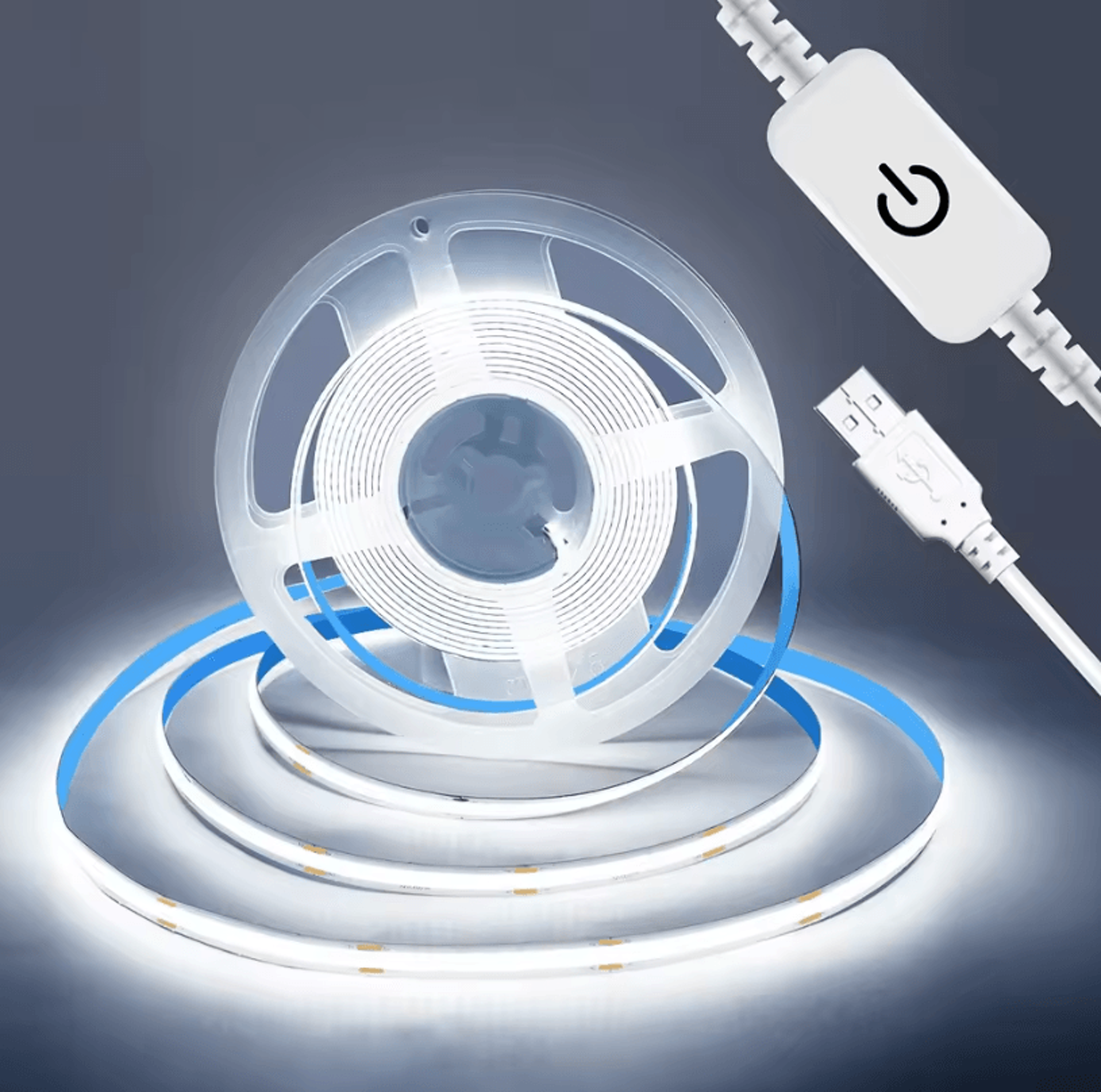 LED COB Light Strip With Touch Dimmer USB Flexible Diode Tape For Indoor Backlight And Wall Decor 6