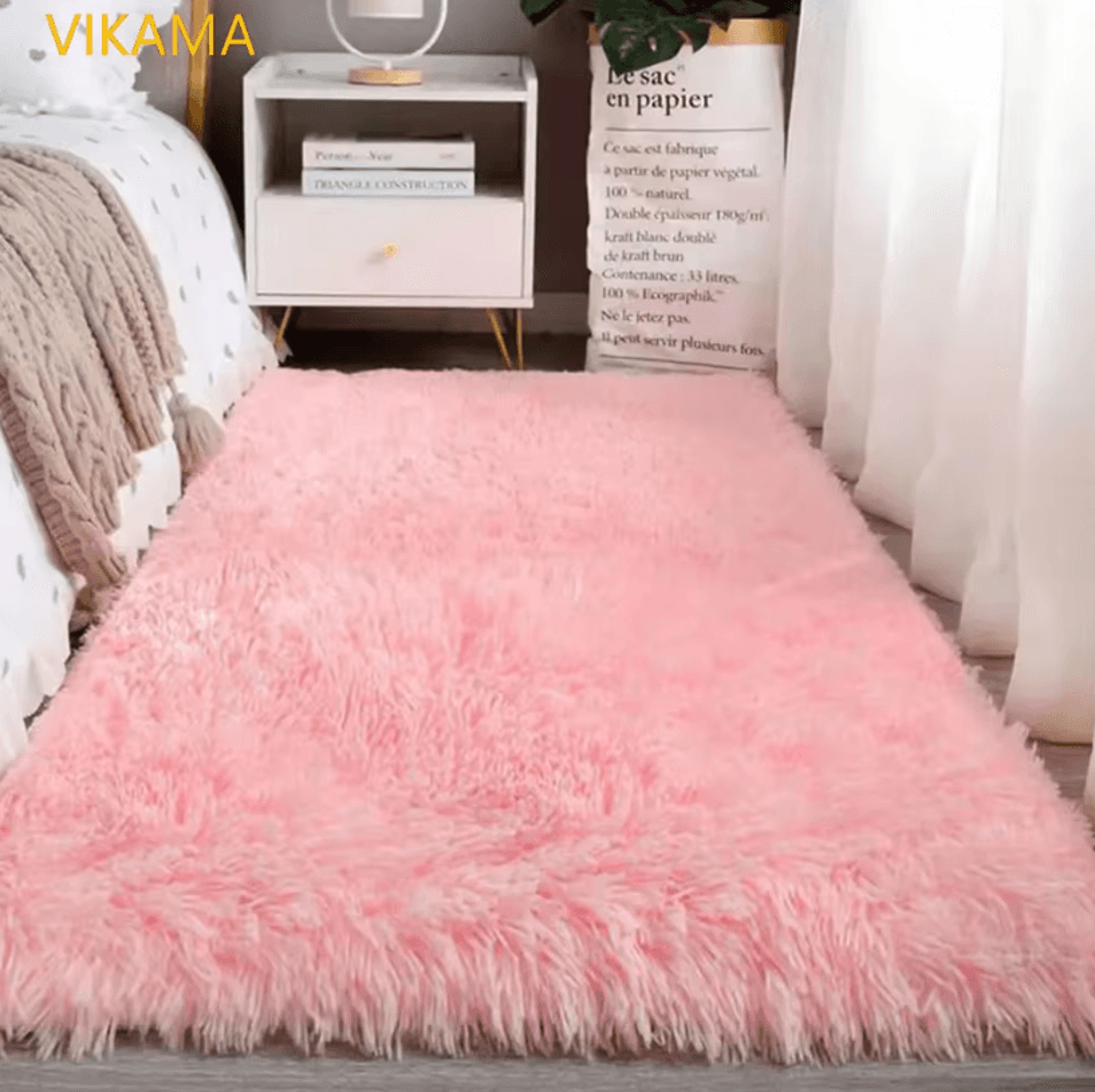 Luxury Silk Wool Rug NonSlip Washable Soft Mat For Living Room Bedroom And Sofa 2