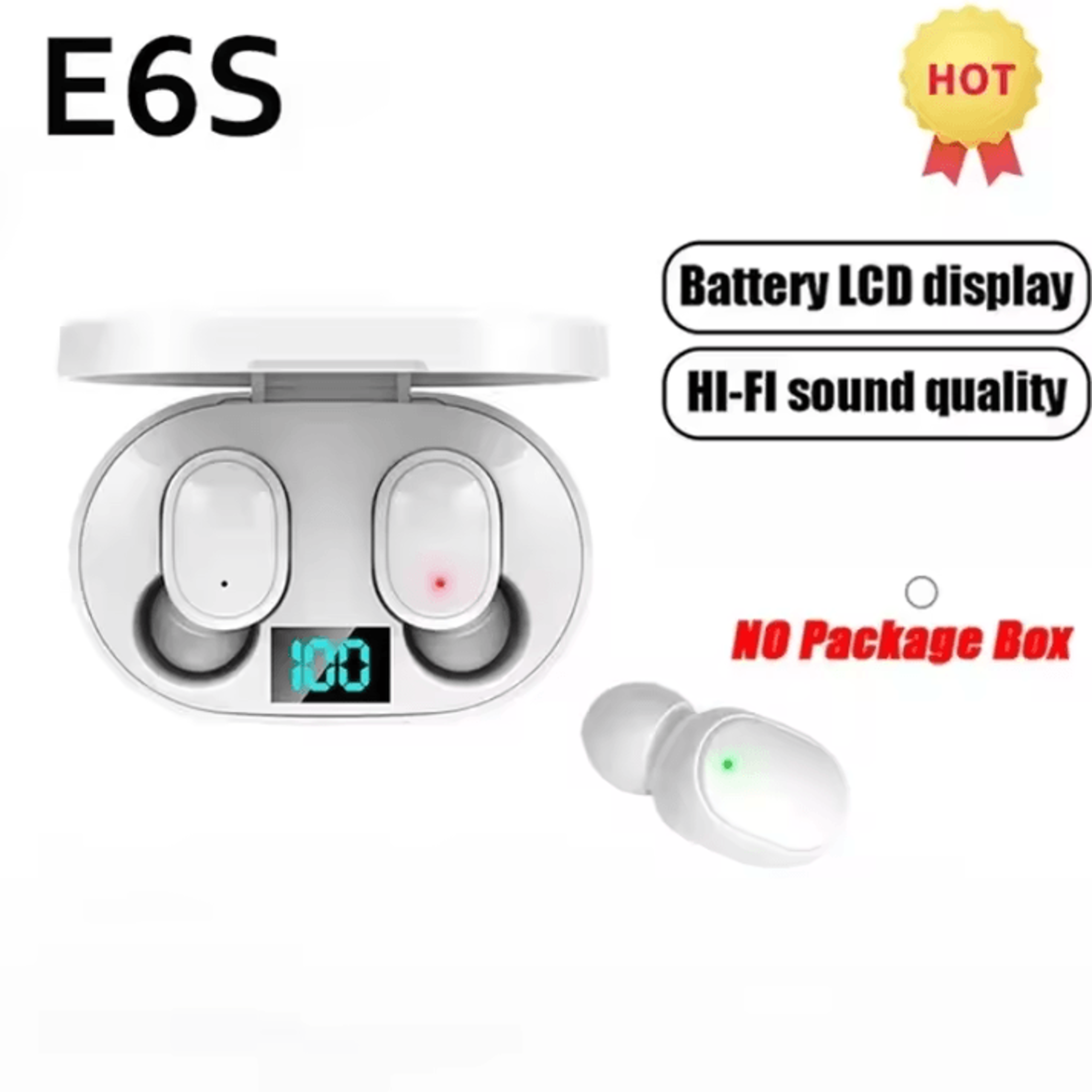 E6S Wireless Bluetooth Earbuds TWS Headset With Noise Cancelling And Microphone 7