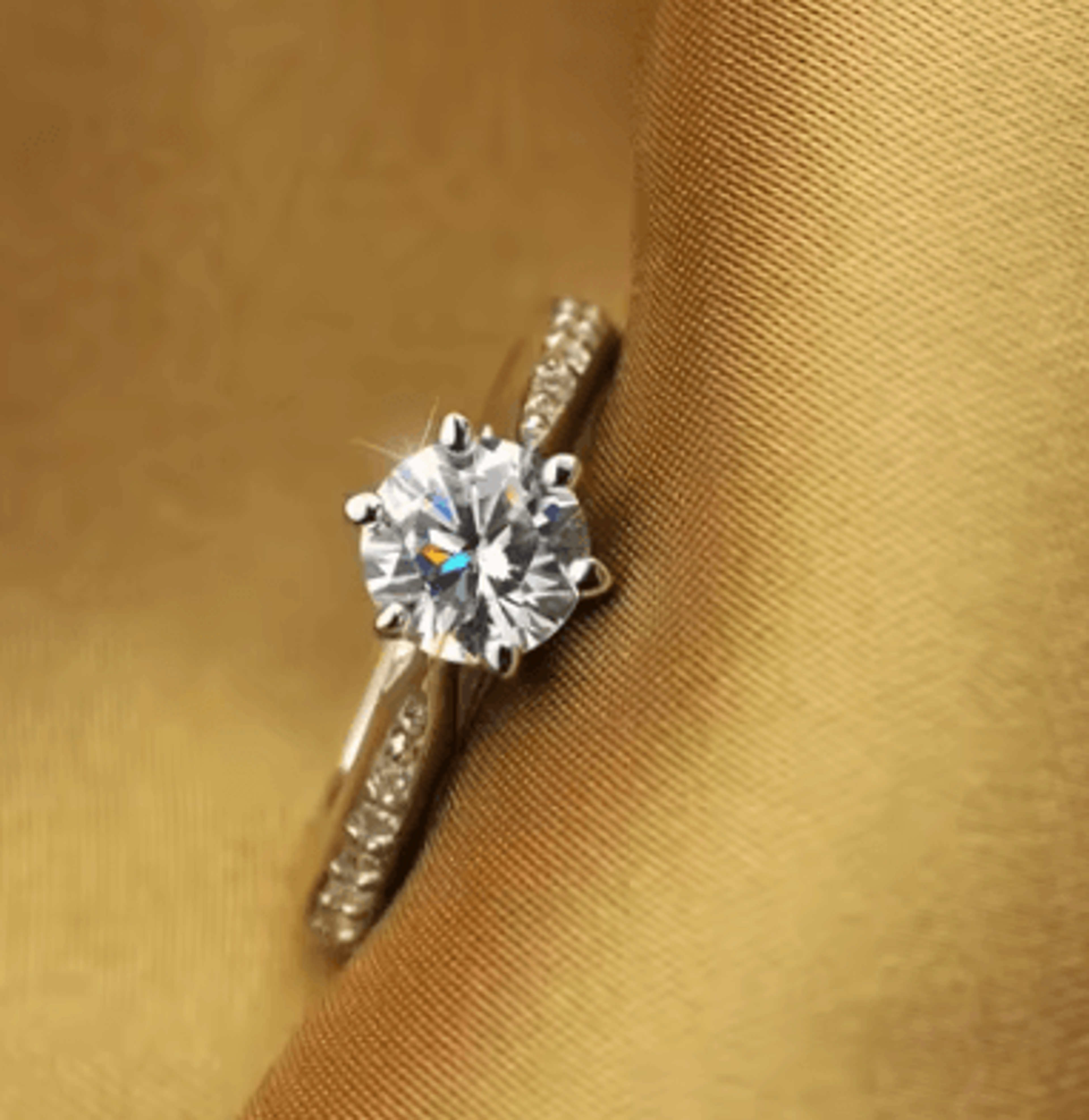Luxury 925 Sterling Silver Ring Classic SixClaw Diamond Imitation Jewelry Ring For Women 3