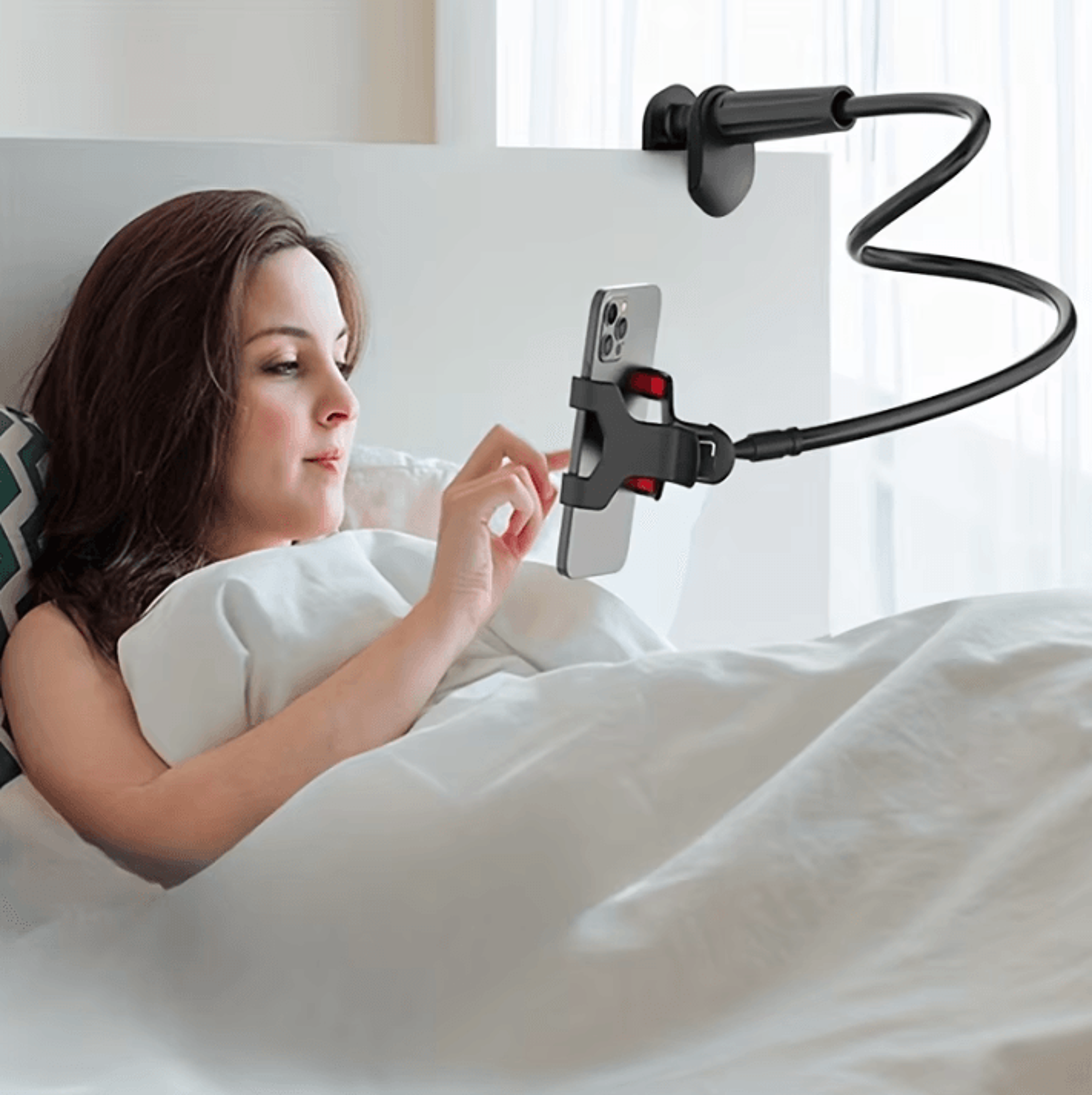 Flexible Gooseneck Phone Holder Lazy Bedside Desktop Clamp Mount For Mobile Phones 0