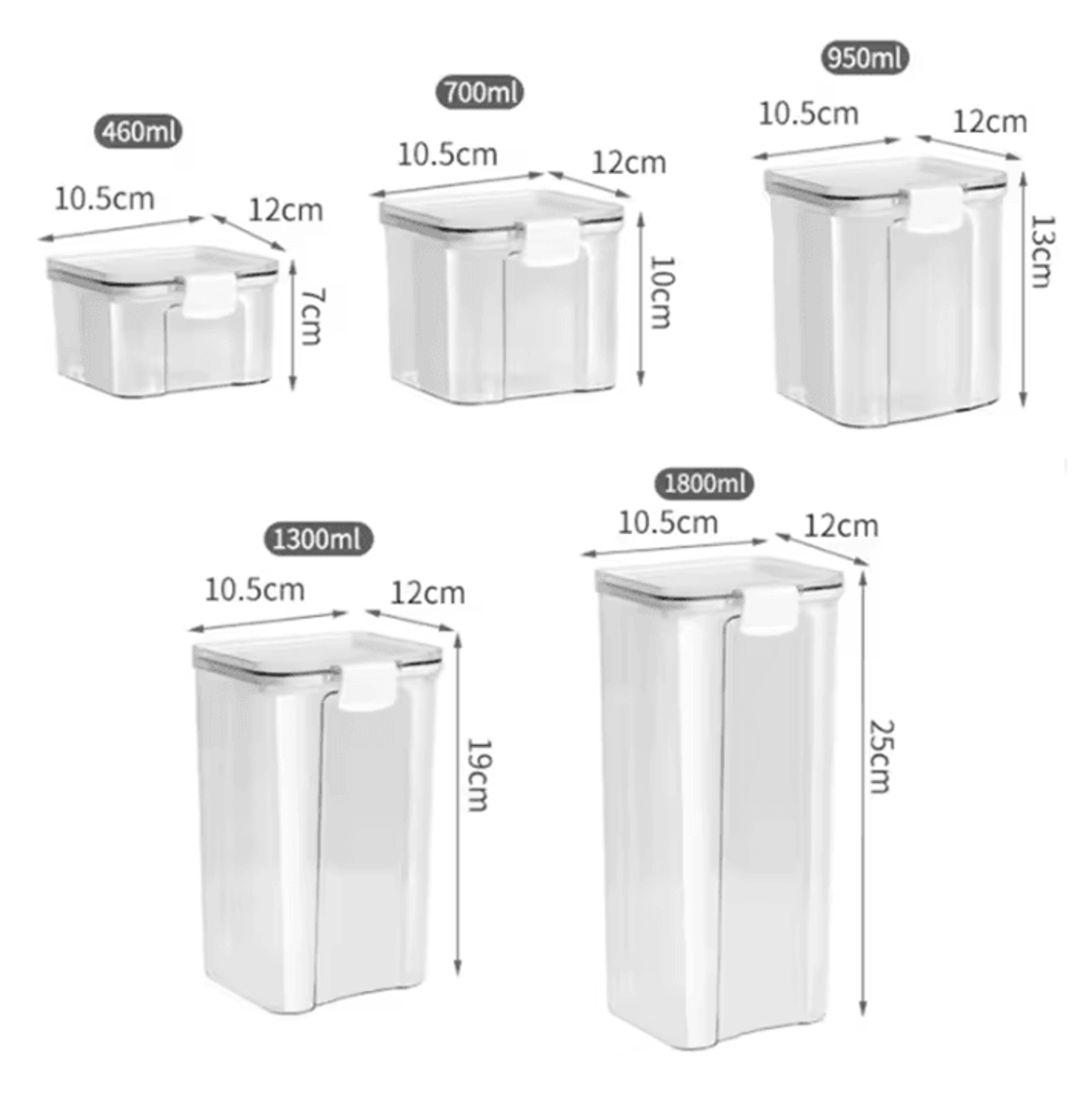 Sealed Kitchen Storage Jars Large Grain And Seasoning Storage Organizer MoistureProof Plastic Stora 7