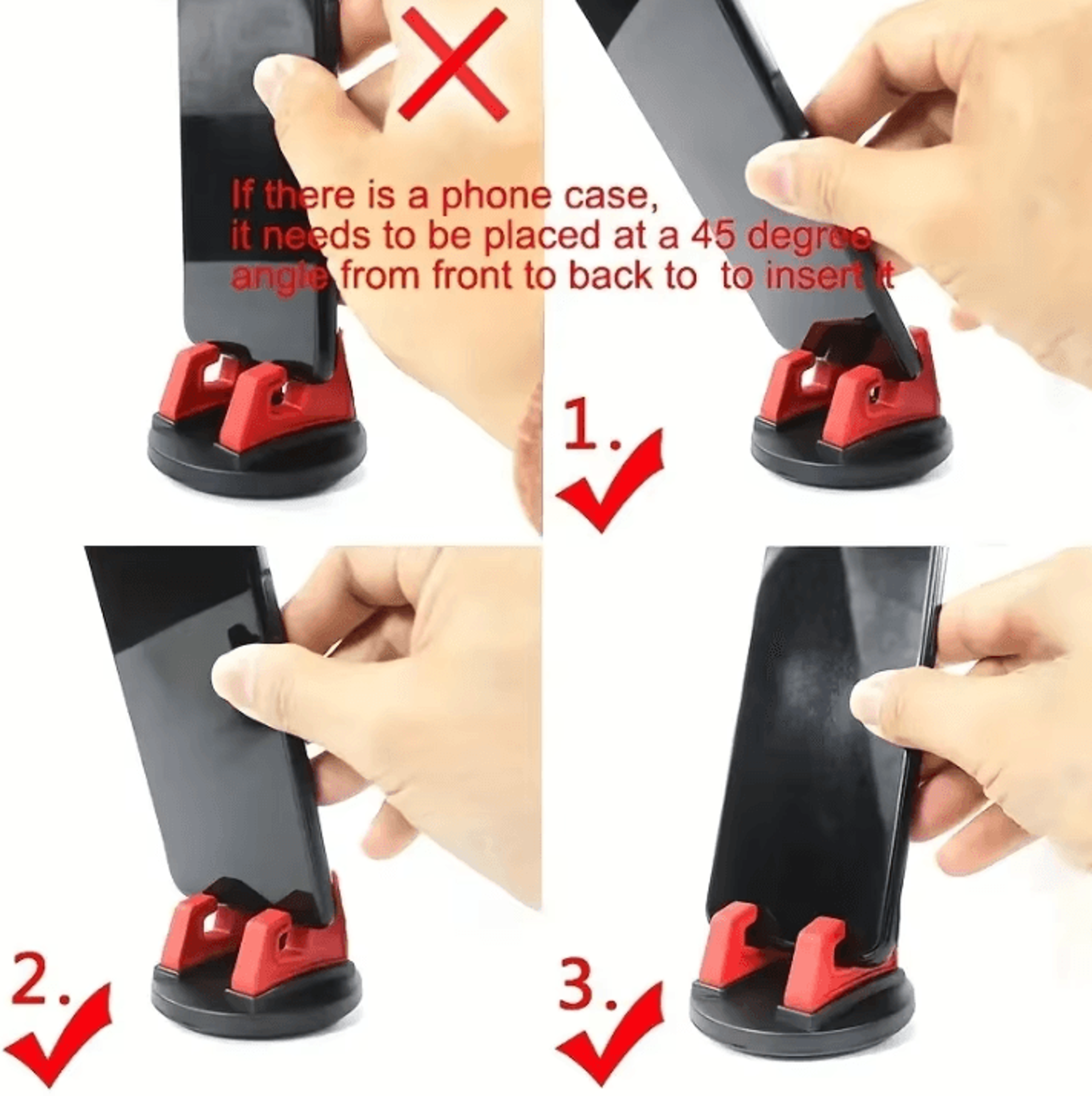 Universal 360 Degree Rotatable Car Phone Holder  NonSlip GPS Navigation Car Phone Mount Stand For A 3