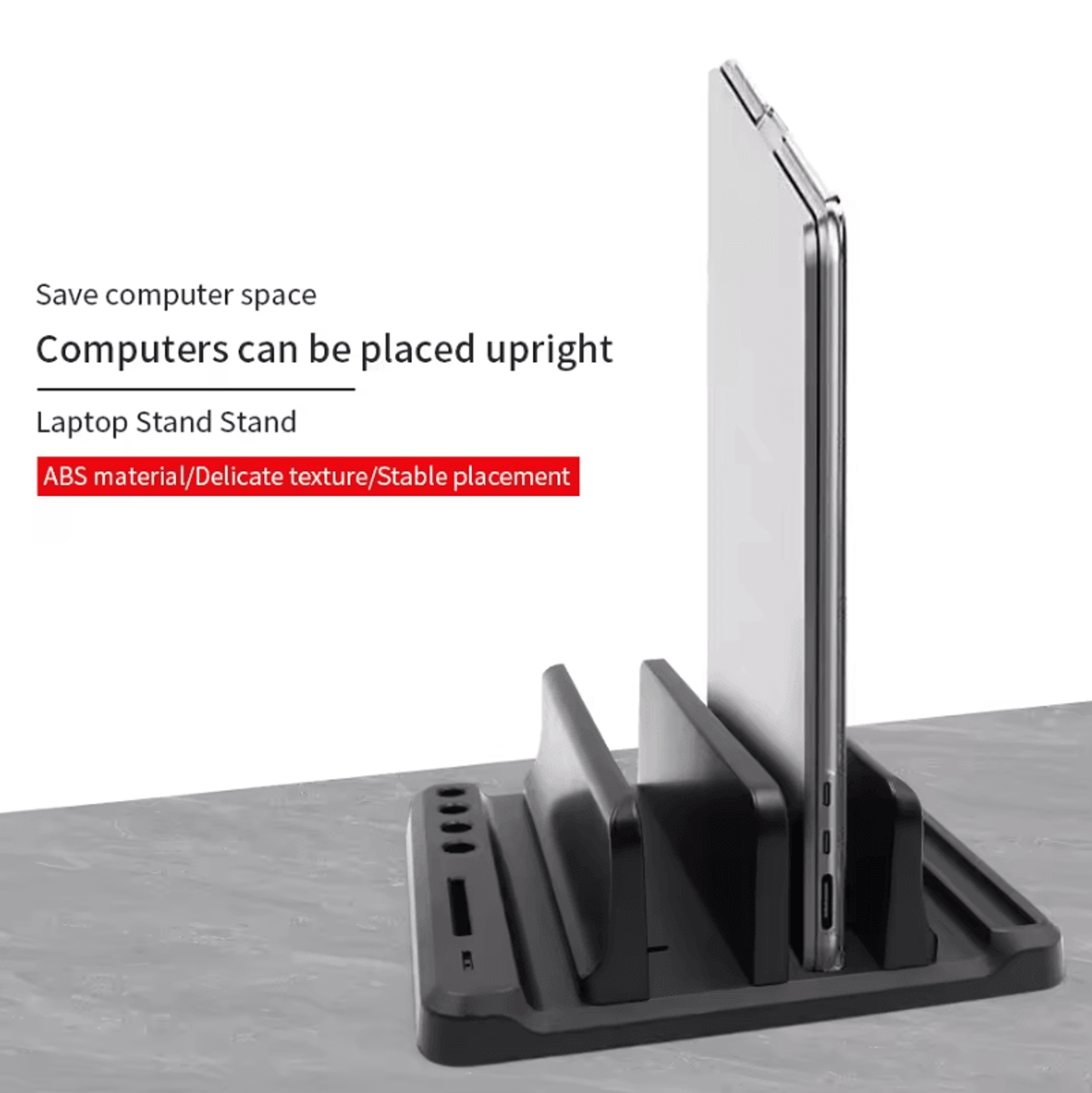 Adjustable Vertical Laptop Stand  Portable Tablet And Laptop Holder Dock For MacBook Notebooks And  2