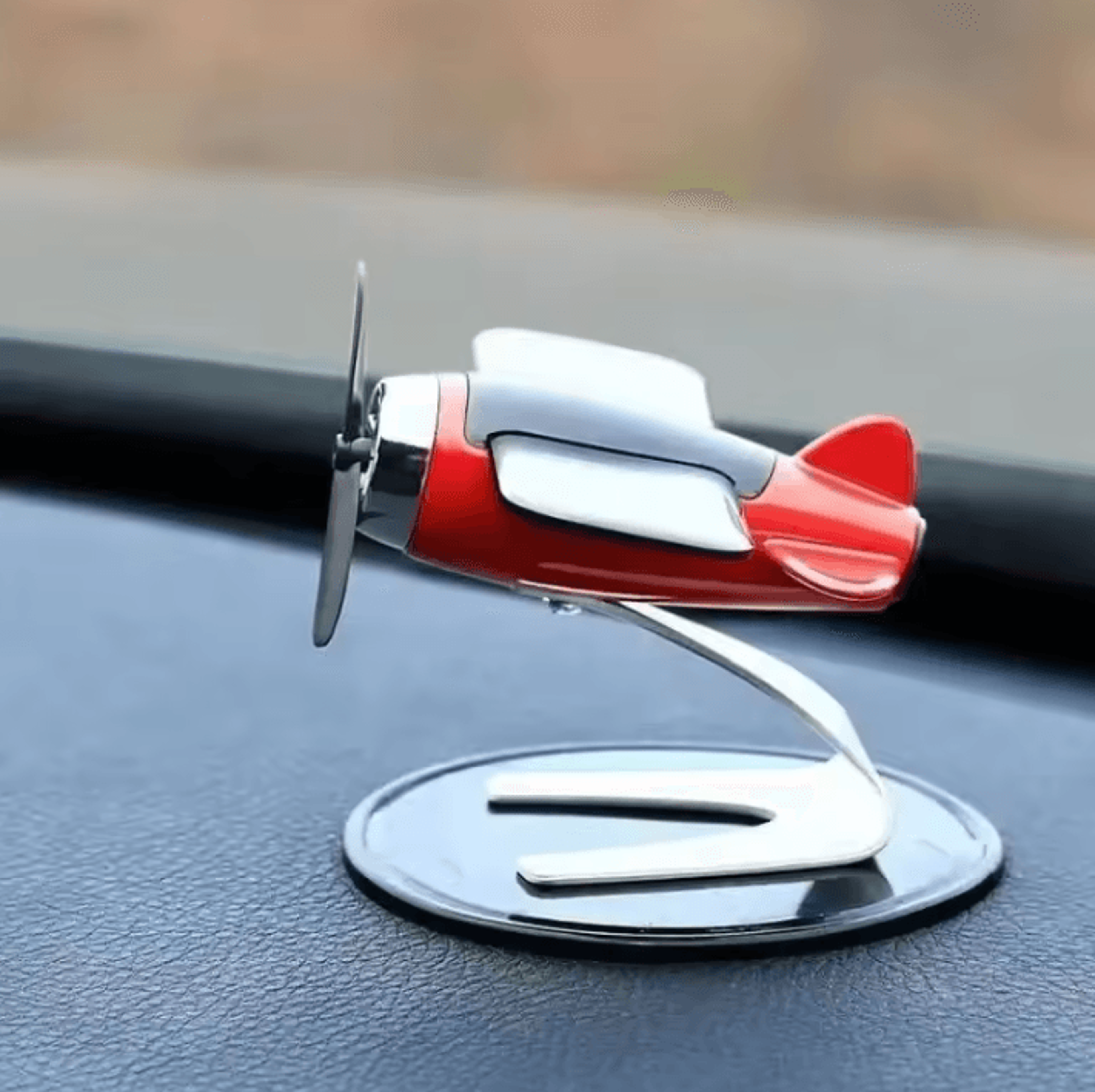Solar Airplane Car Decoration Creative Interior Ornament  Fun Desktop Accessory Gift For Car Enthus 1