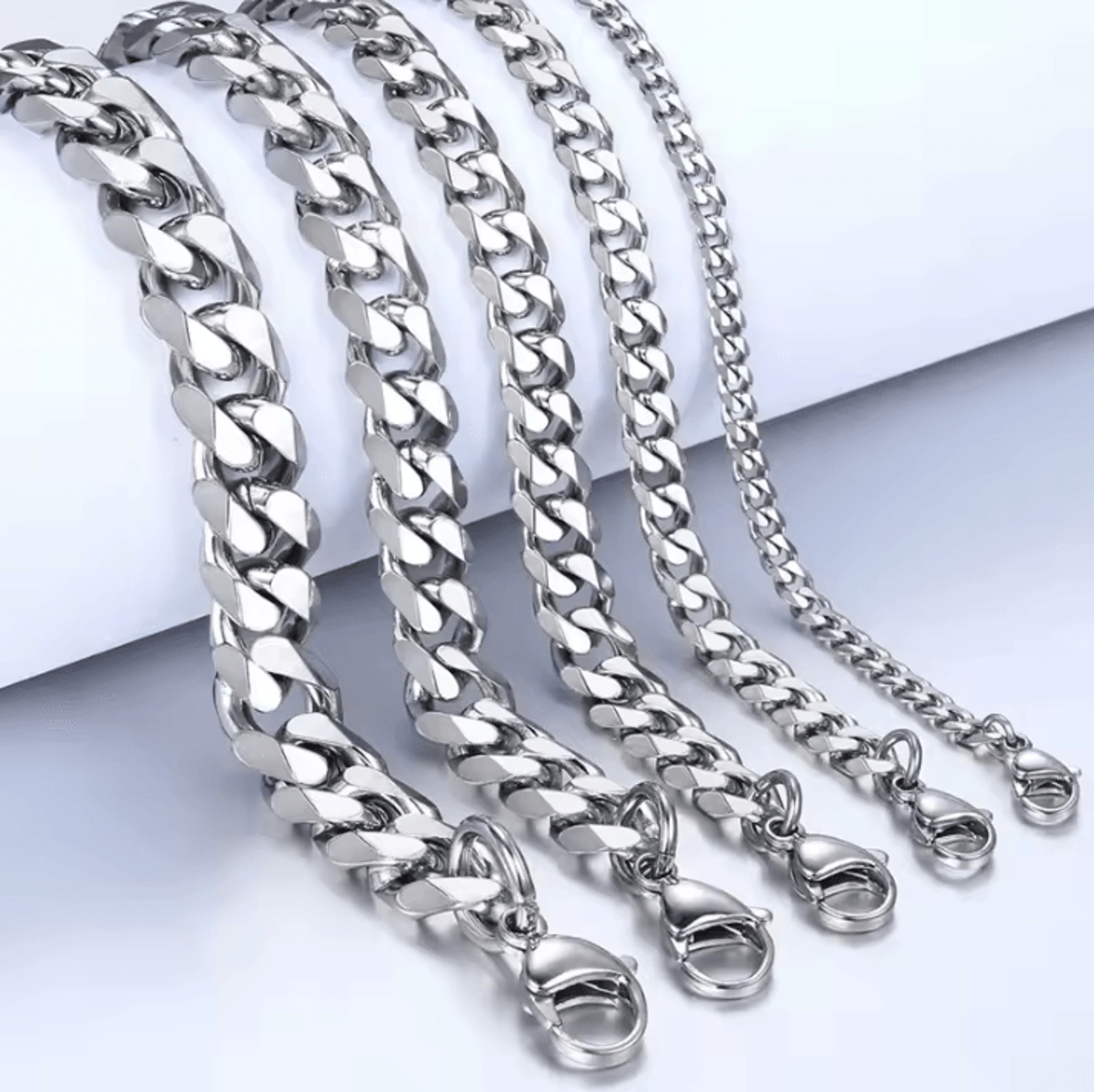New Trendy Cuban Chain Bracelet  Classic Stainless Steel Chain Jewelry For Men And Women 1