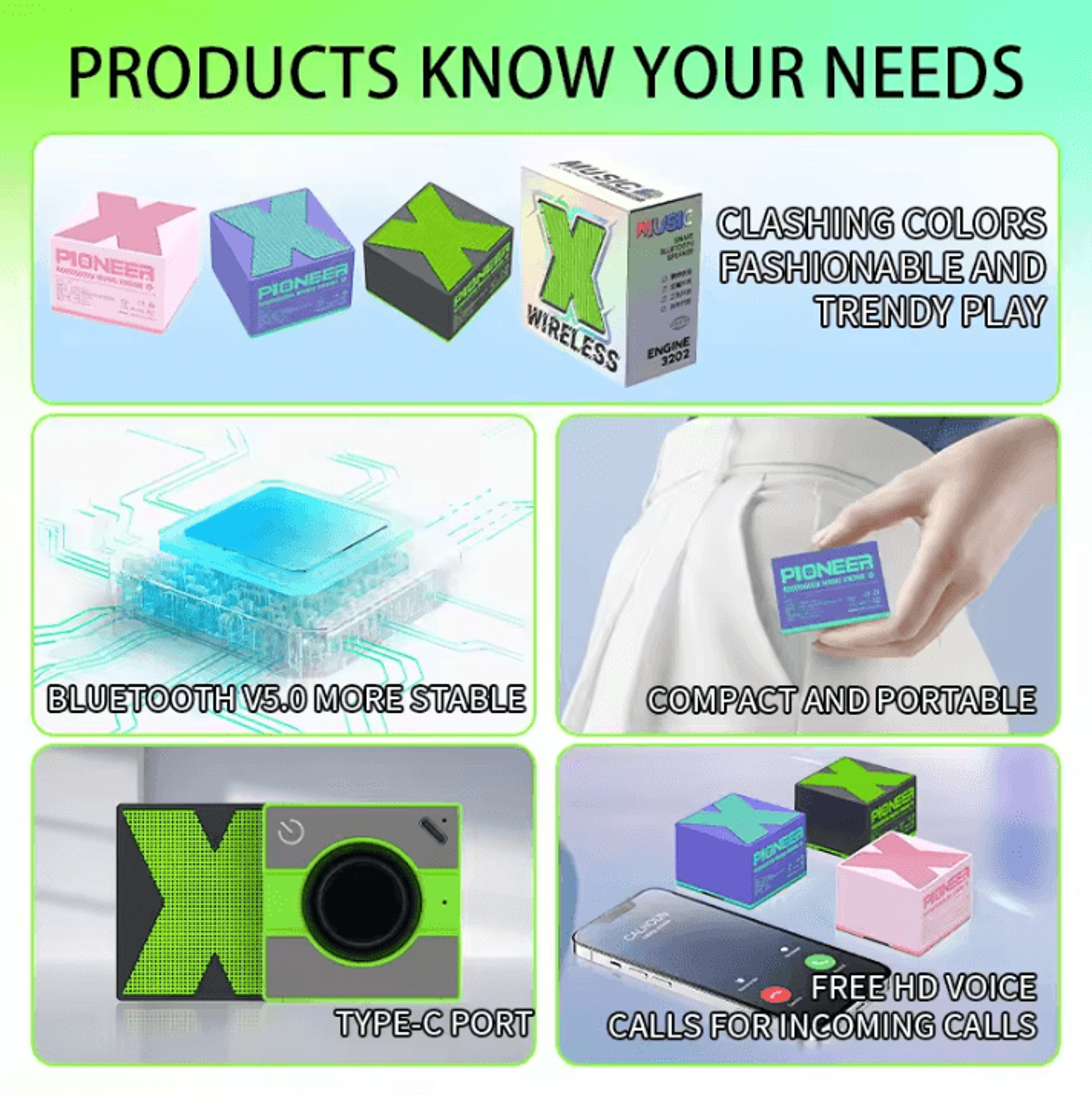 X1 Mini Portable Bluetooth Speaker  Stereo Pairing Wireless Subwoofer For Travel And Outdoor Activi 3