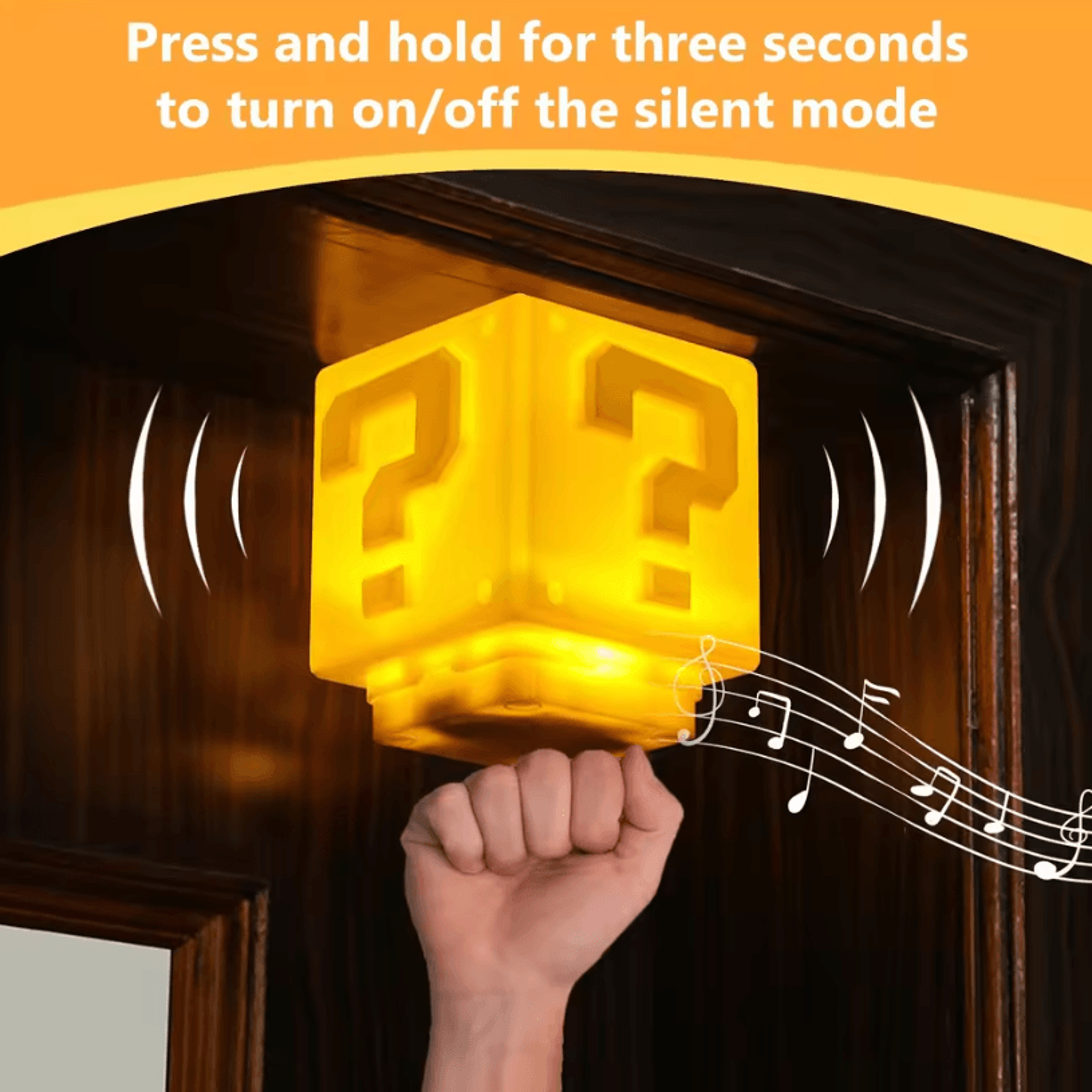 LED Question Mark Night Light With Music  USB Rechargeable Anime Bedroom Lamp For Children 1