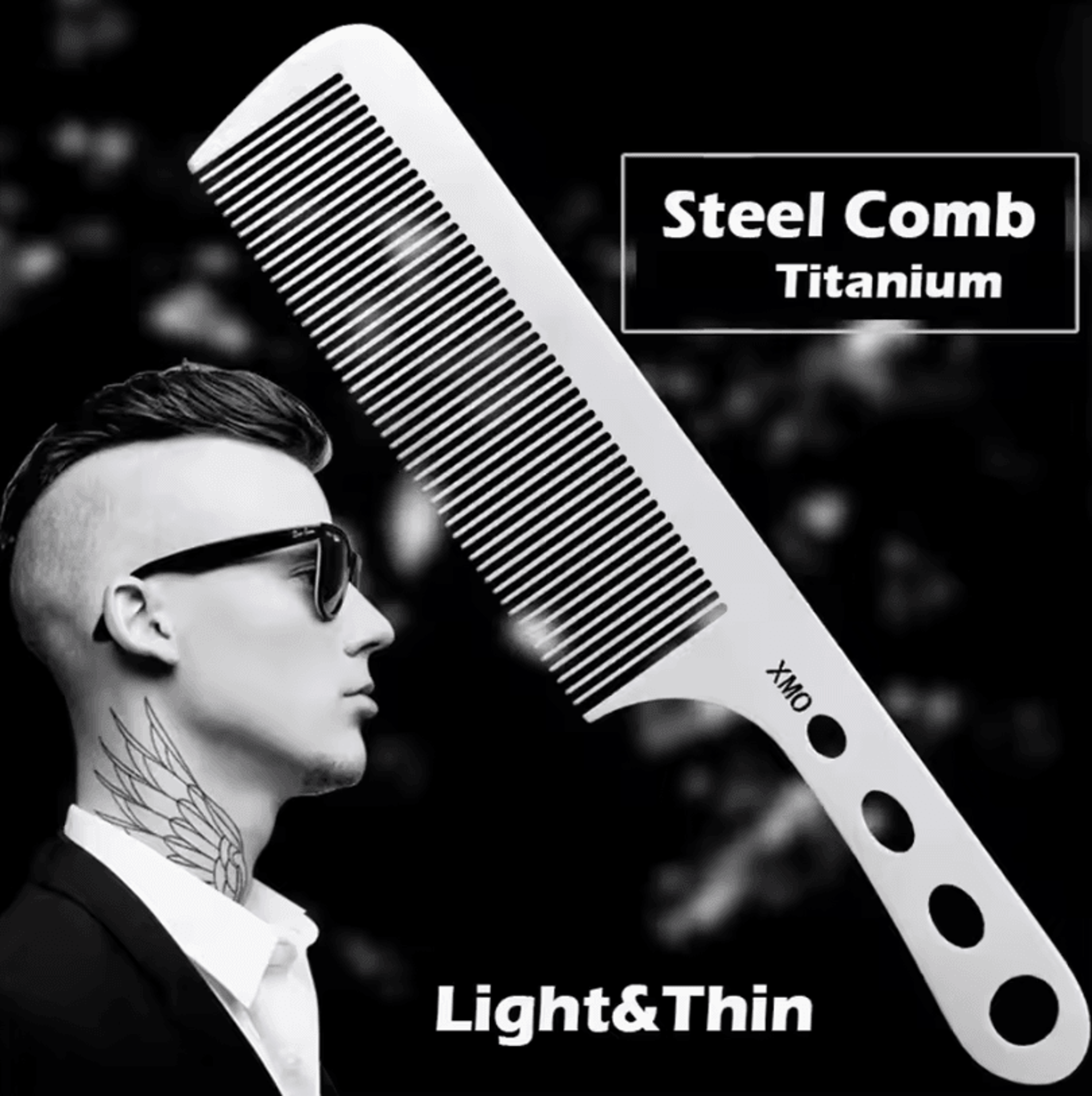 Marseilis Titanium Steel Comb Professional Salon Hairdressing AntiStatic Ultra Thin Hair Brush For  1