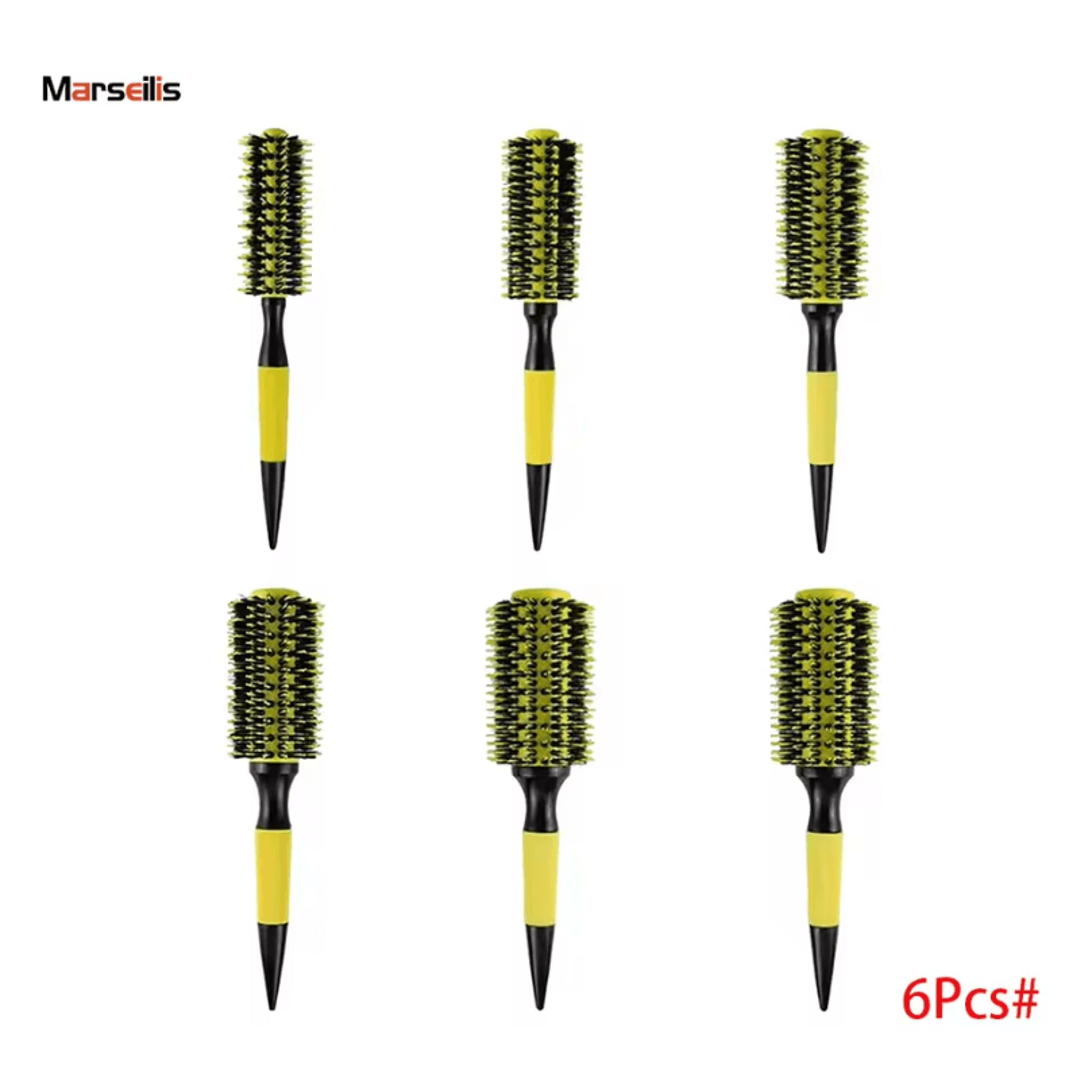 Professional Rolling Hair Brush With Nylon Bristle And Aluminum Barrel Round Comb  Barbershop And H 12