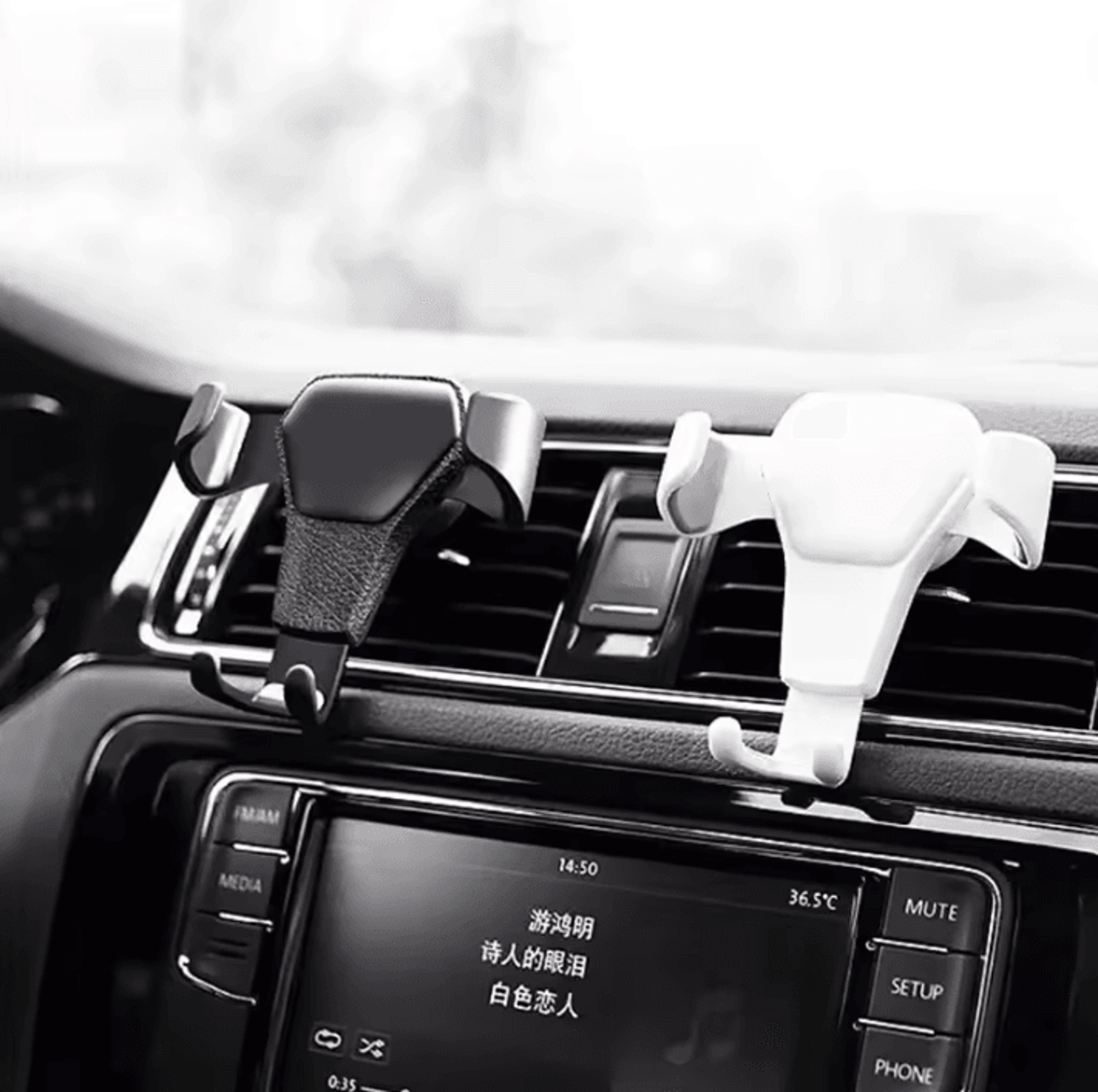 Universal Gravity Auto Phone Holder For Car Air Vent Mount Compatible With All Smartphones 5