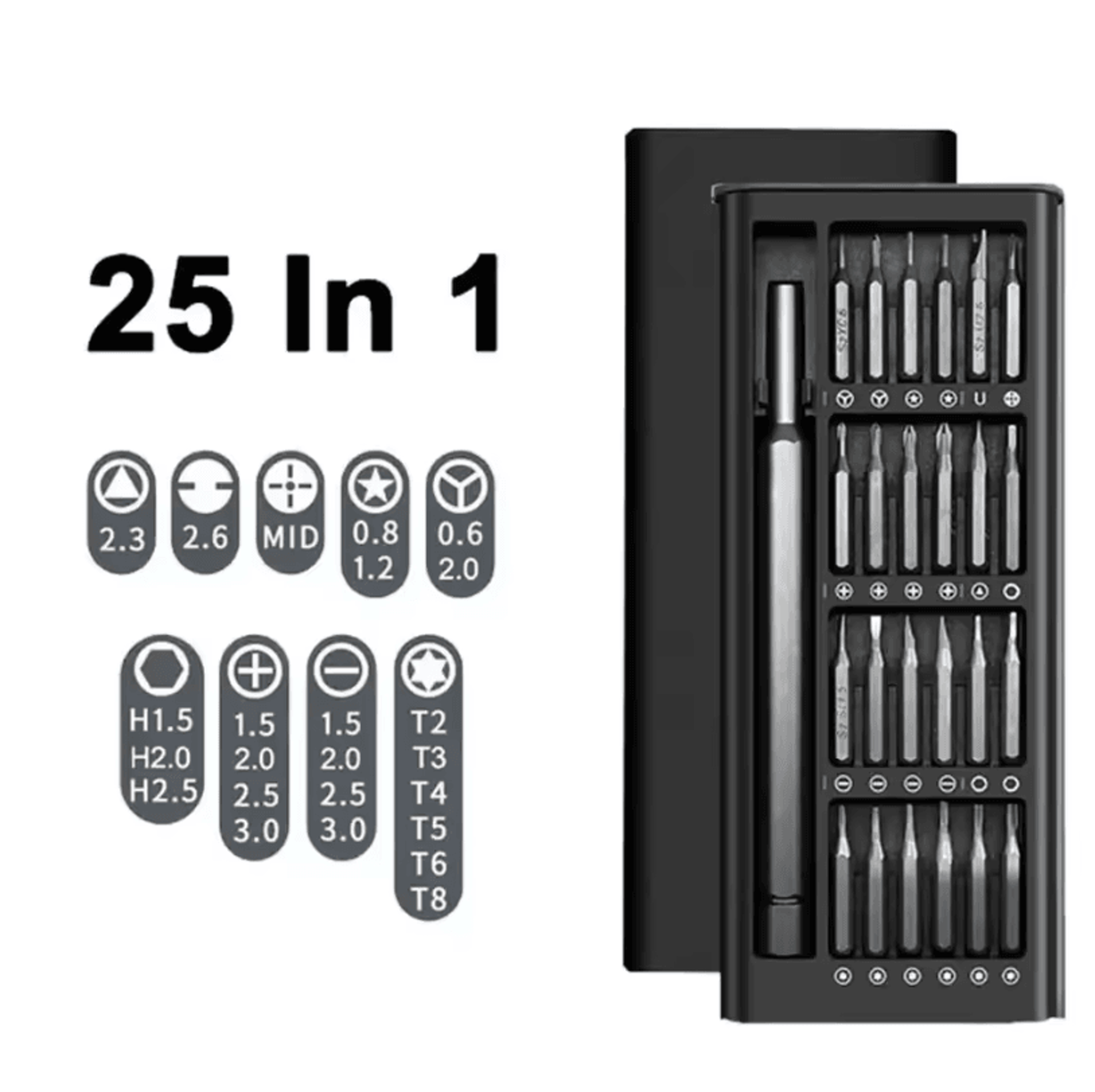Magnetic Precision Screwdriver Set With Tri Wing And Torx Bits For Electronics Repair 4
