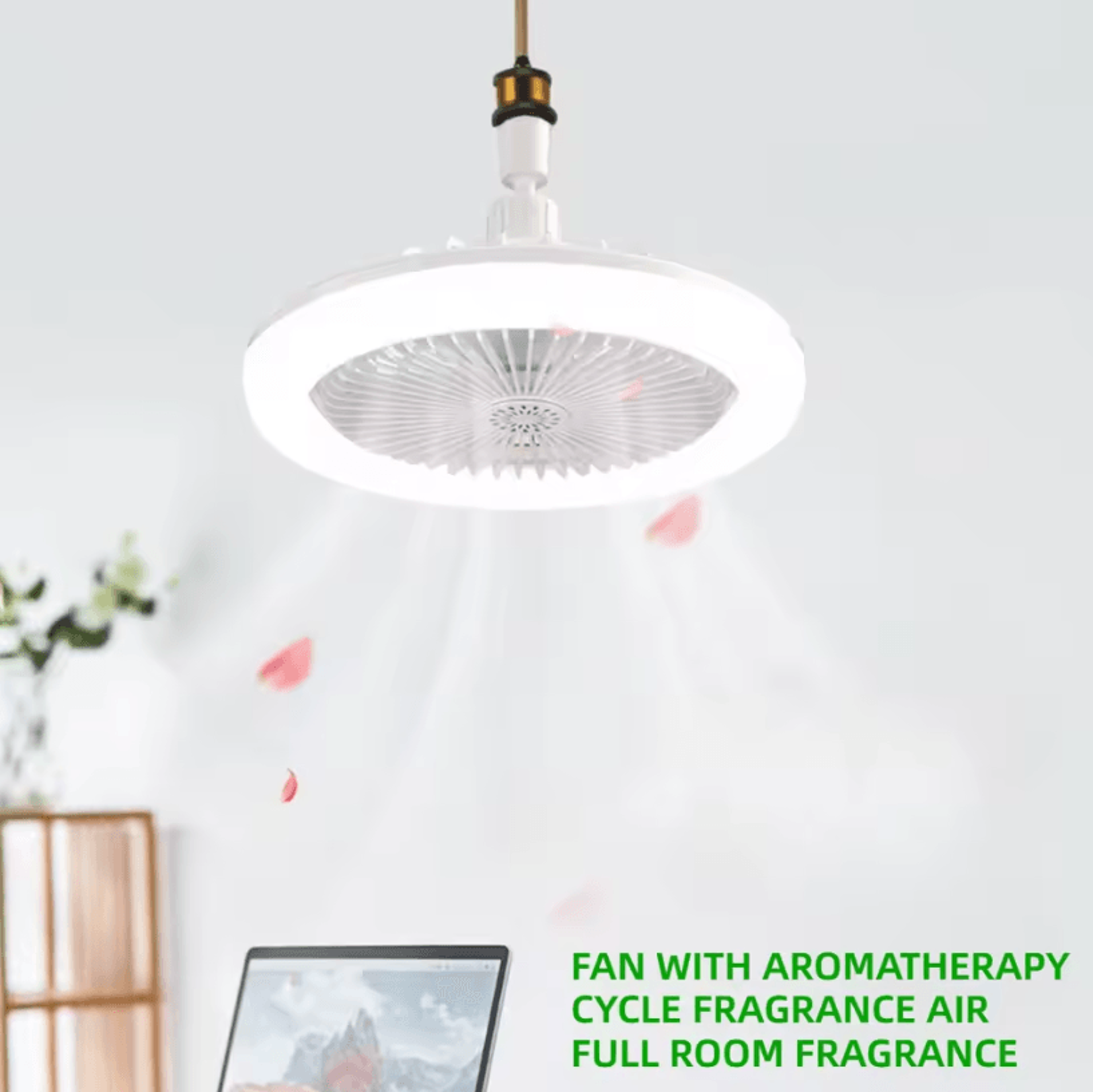 Rotatable 3in1 Ceiling Fan With Light And Remote Control For Bedroom And Living Room 1