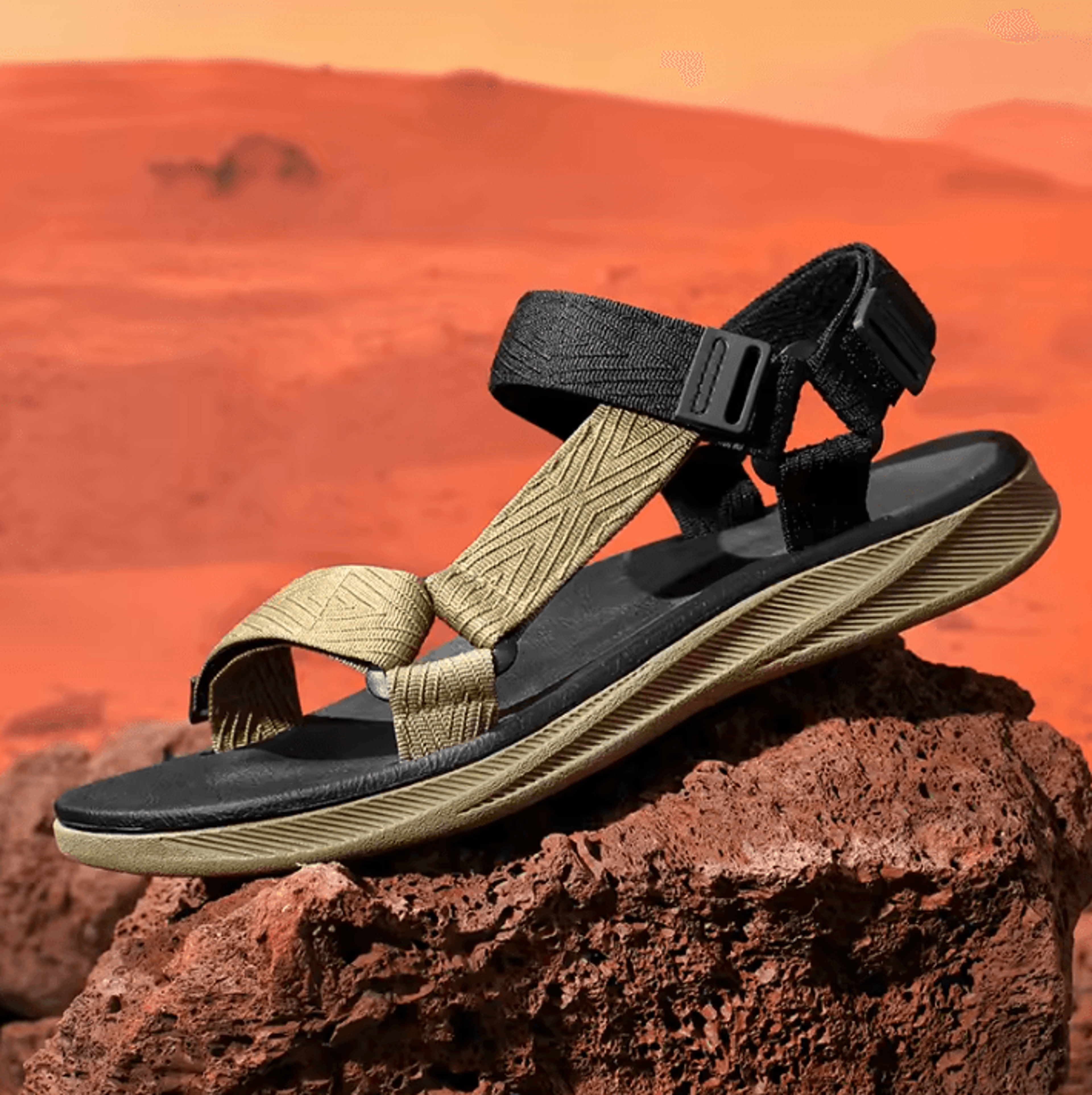Mens Outdoor Wadable Sandals  Arch Support Gladiator Beach Shoes With Yoga Mat Insole 8