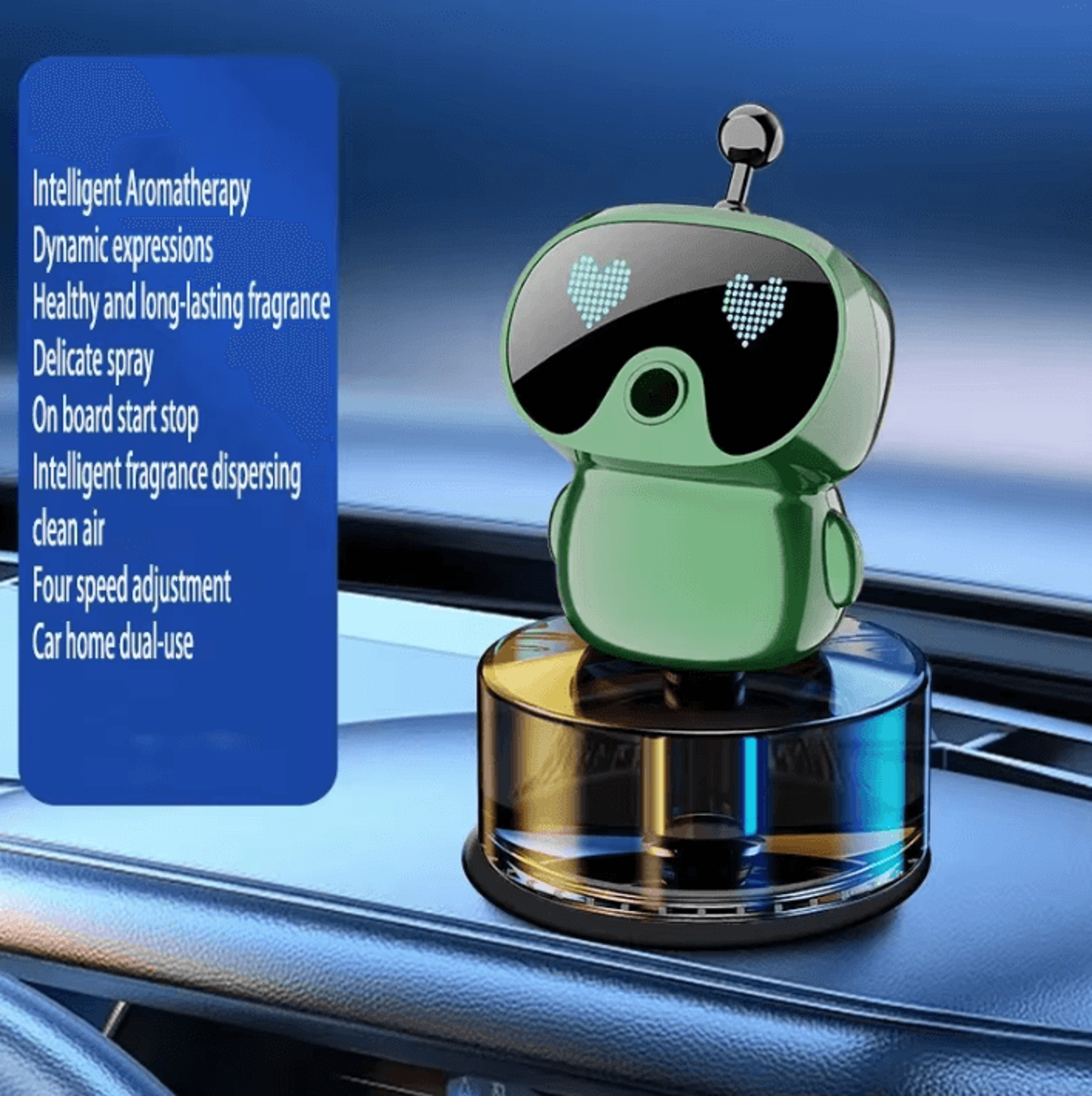 Smart Car Air Freshener  Rechargeable Aroma Diffuser With AI Sensing And 4 Adjustable Levels 13