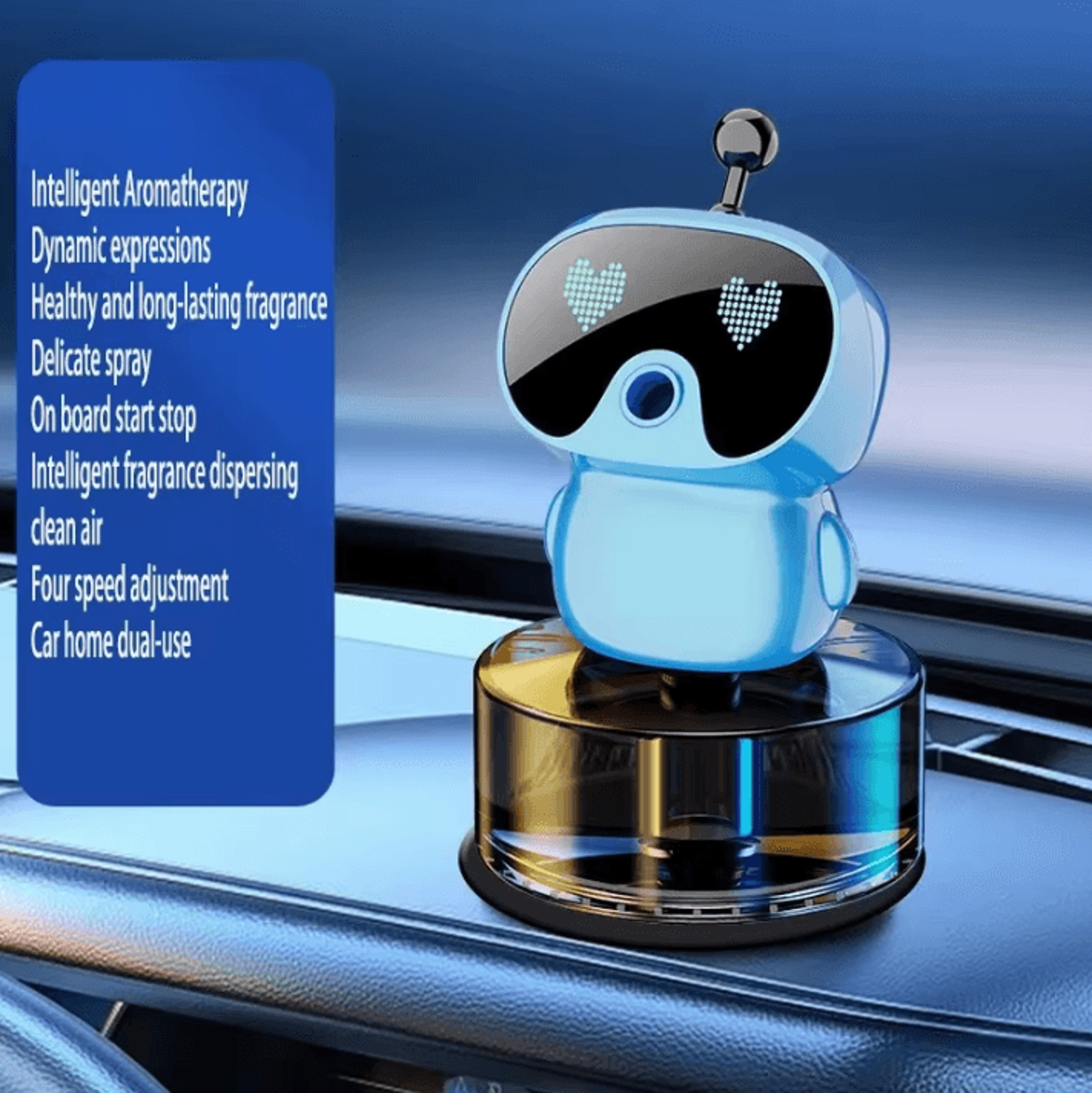 Smart Car Air Freshener  Rechargeable Aroma Diffuser With AI Sensing And 4 Adjustable Levels 14