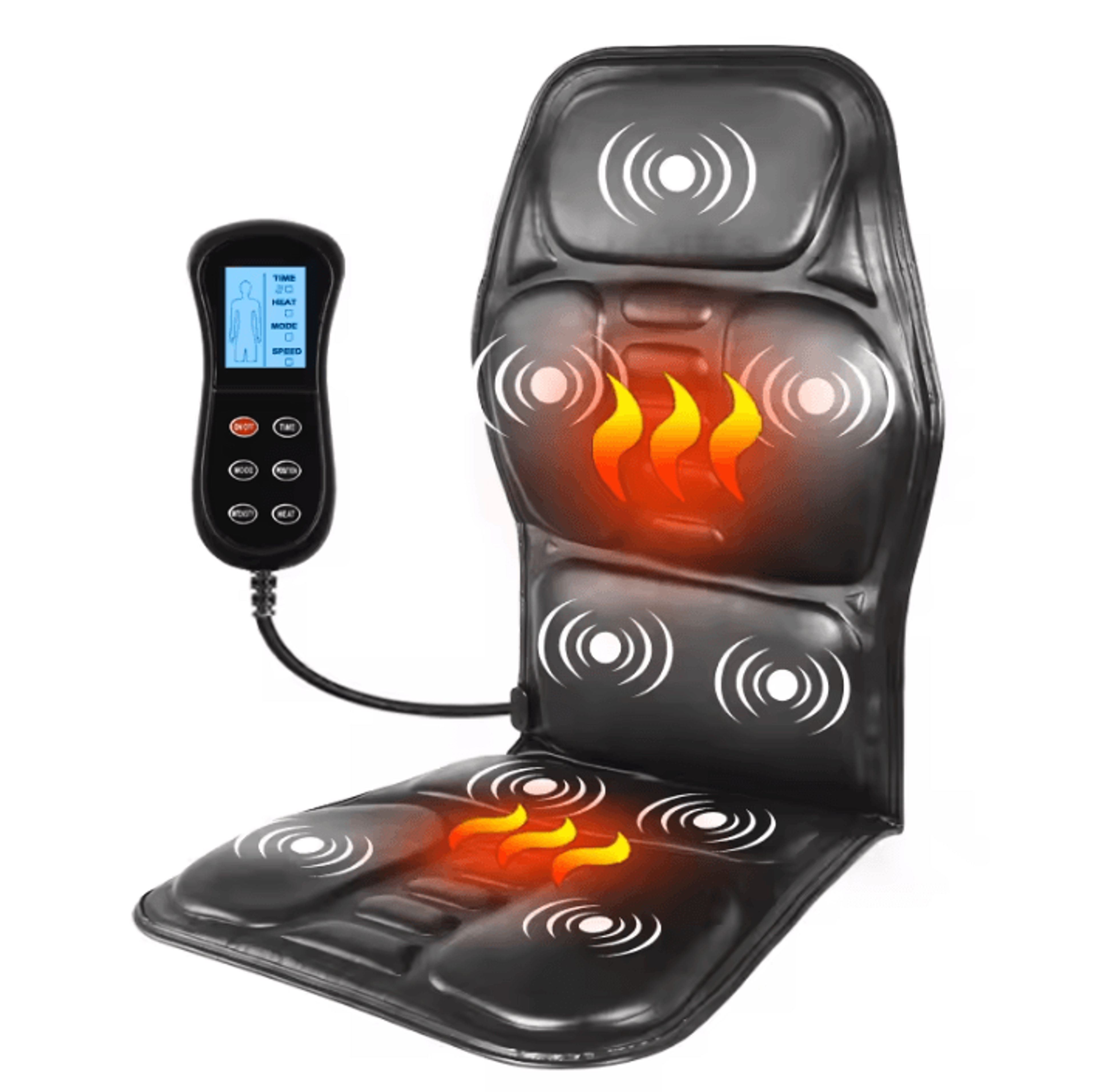 KLASVSA Electric Back Massager Cushion  Heated Vibrator Massage Pad With EU Plug For Car Home And O 7