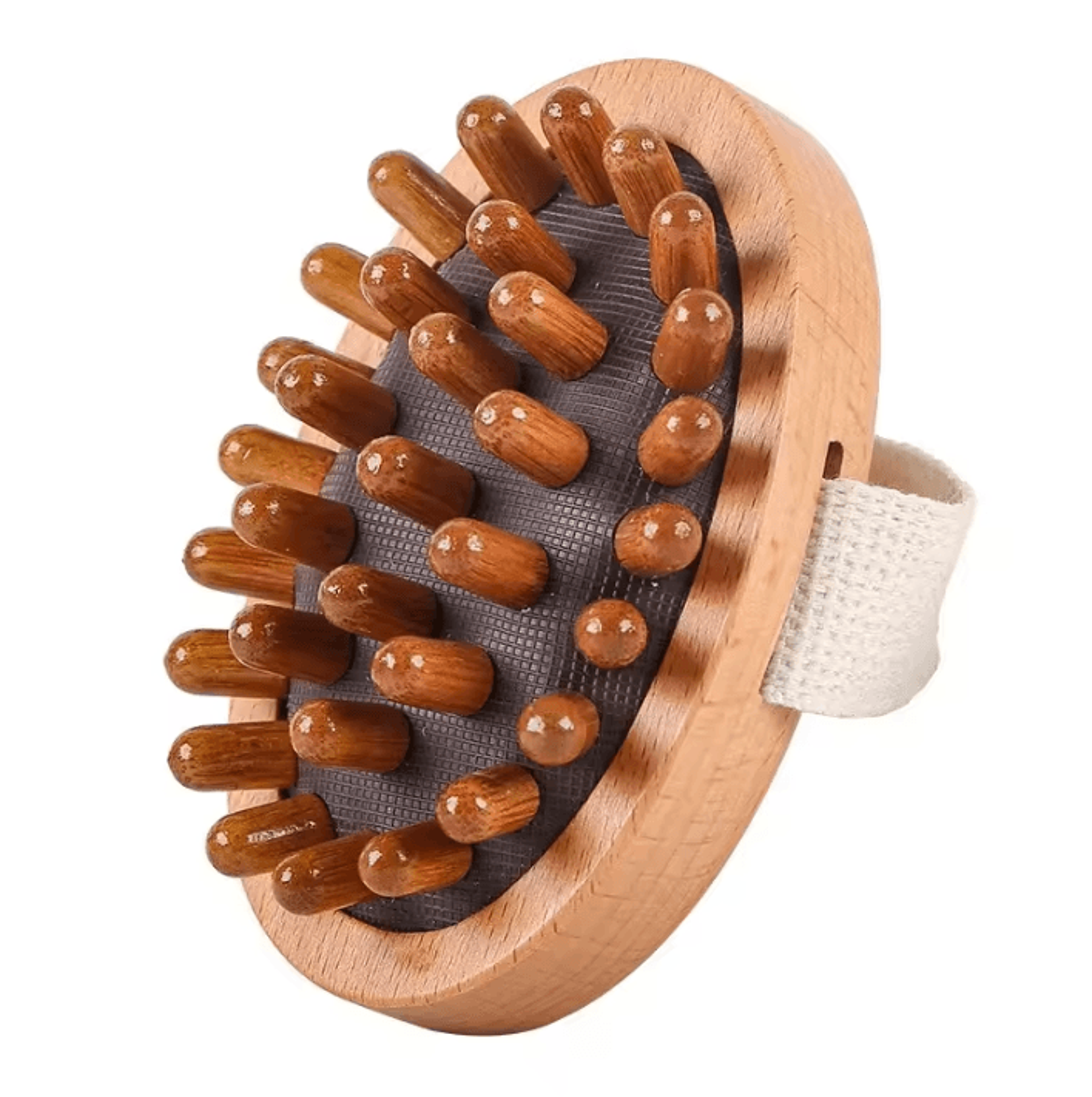 2in1 Natural Bristle Body Massage Brush  Dry Skin Exfoliator And AntiCellulite Circulation Massager 13