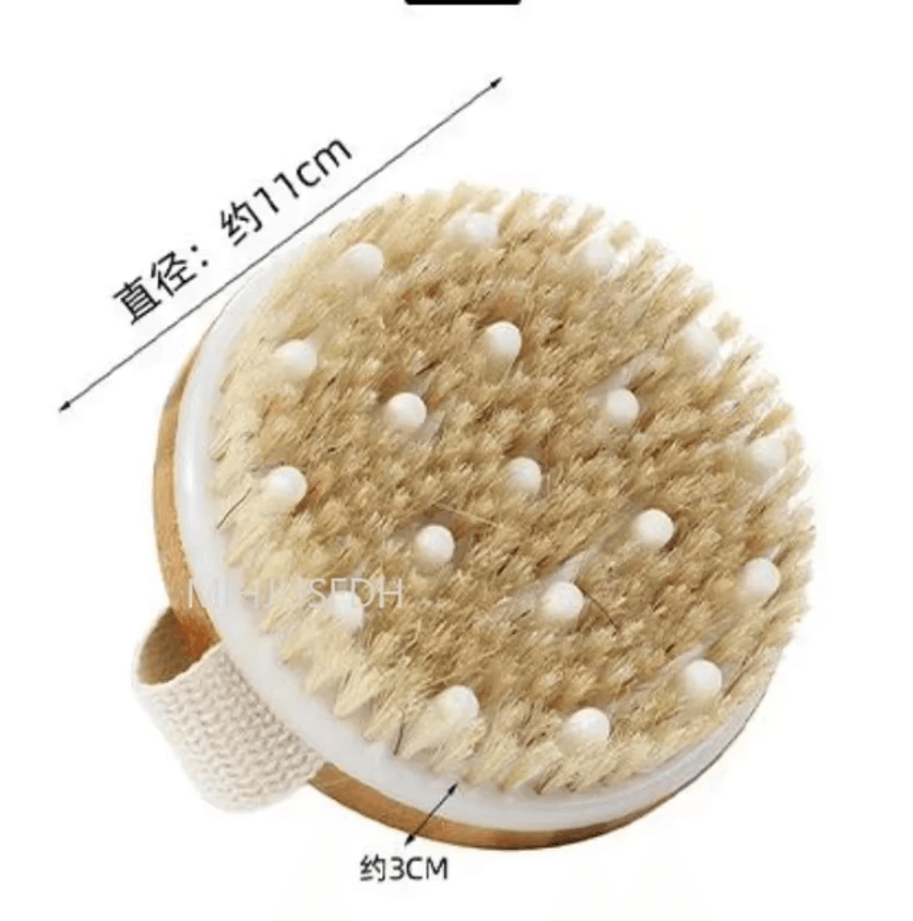 2in1 Natural Bristle Body Massage Brush  Dry Skin Exfoliator And AntiCellulite Circulation Massager 4
