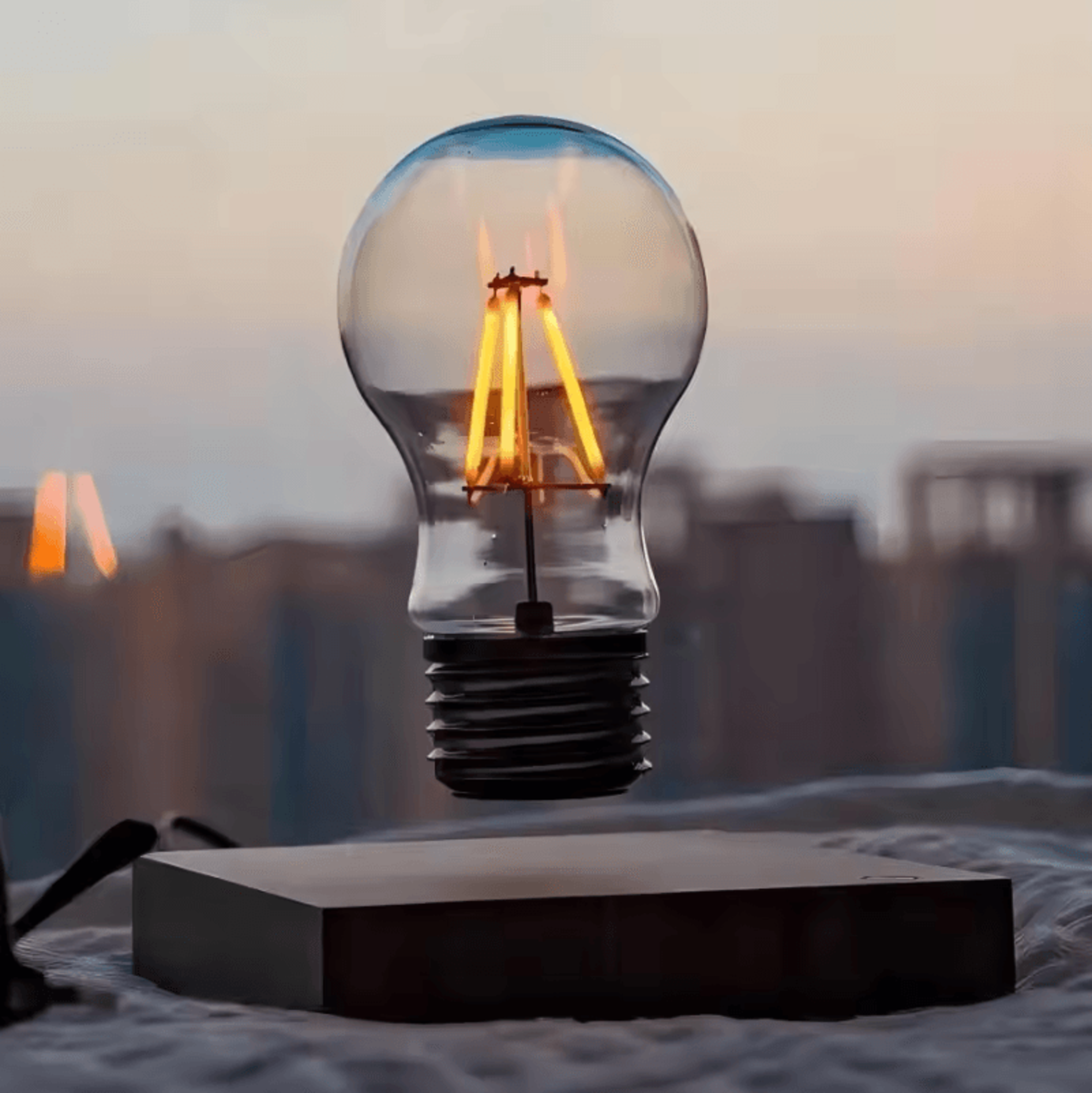 Magnetic Levitation Lamp With Floating LED Bulb For Home And Office Decoration 2