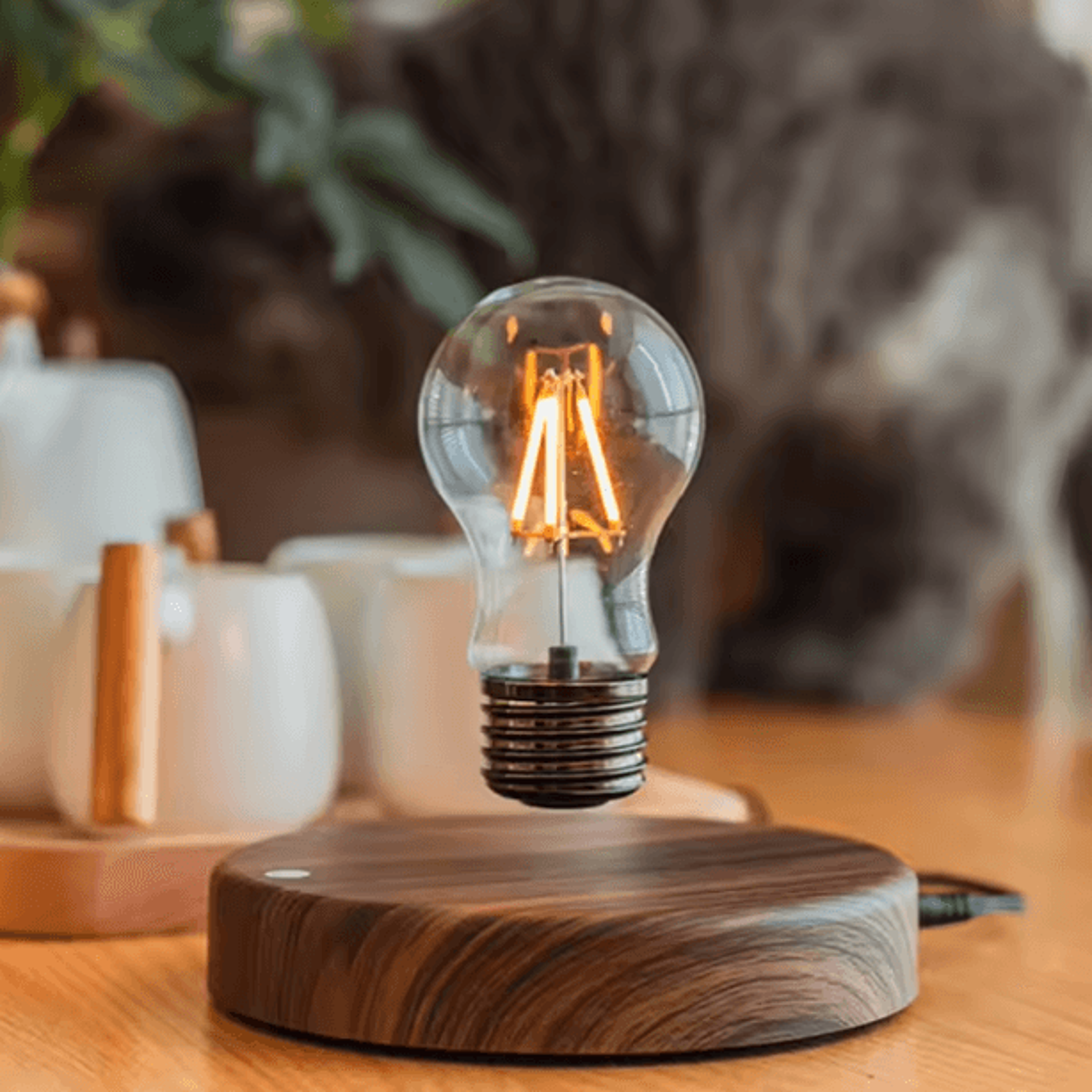 Magnetic Levitation Lamp With Floating LED Bulb For Home And Office Decoration 5